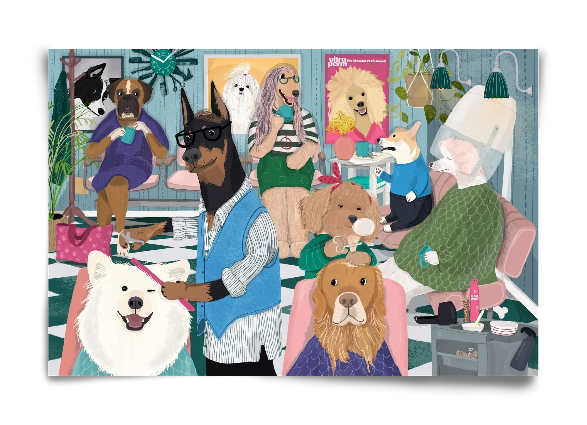 Dogs at the hairdresser - artbridge