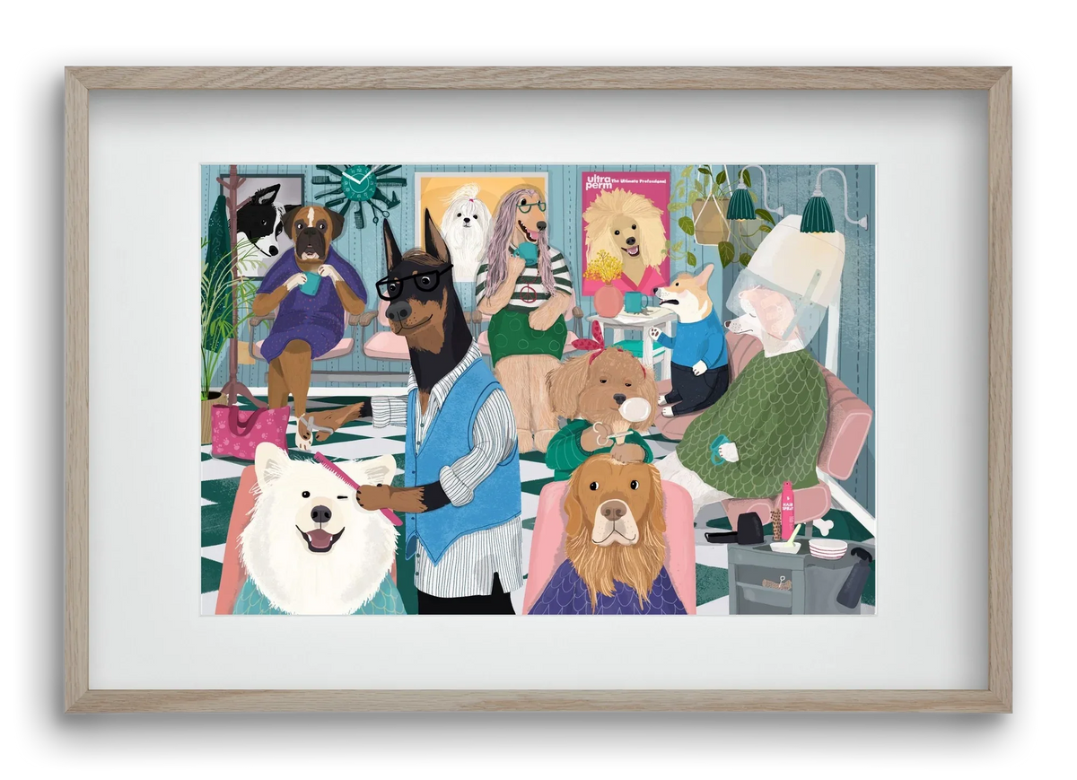 Dogs at the hairdresser - artbridge