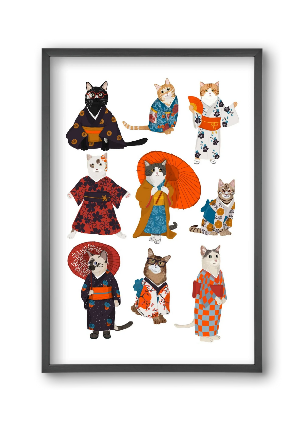 Cats in kimono - artbridge