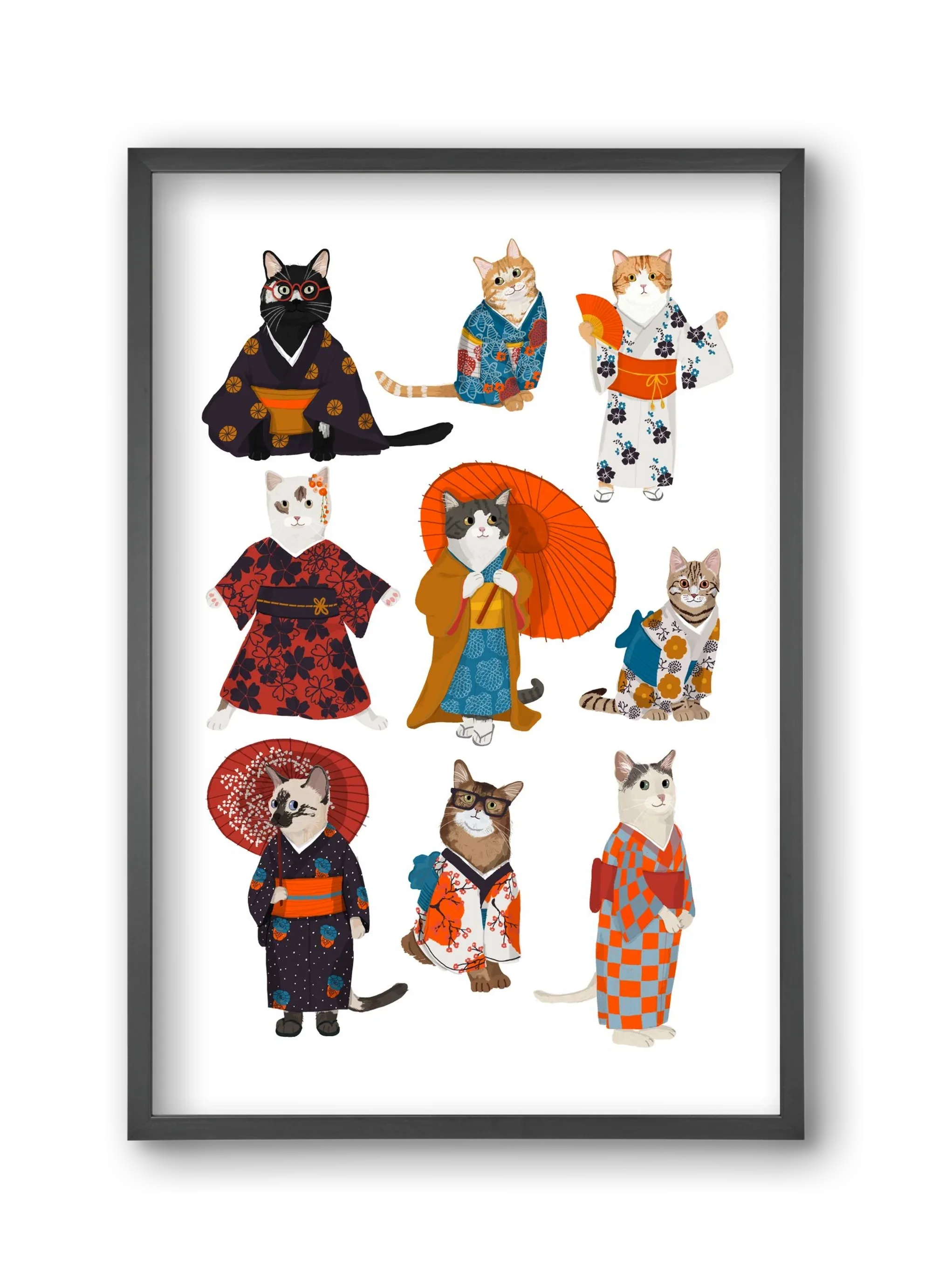 Cats in kimono - artbridge