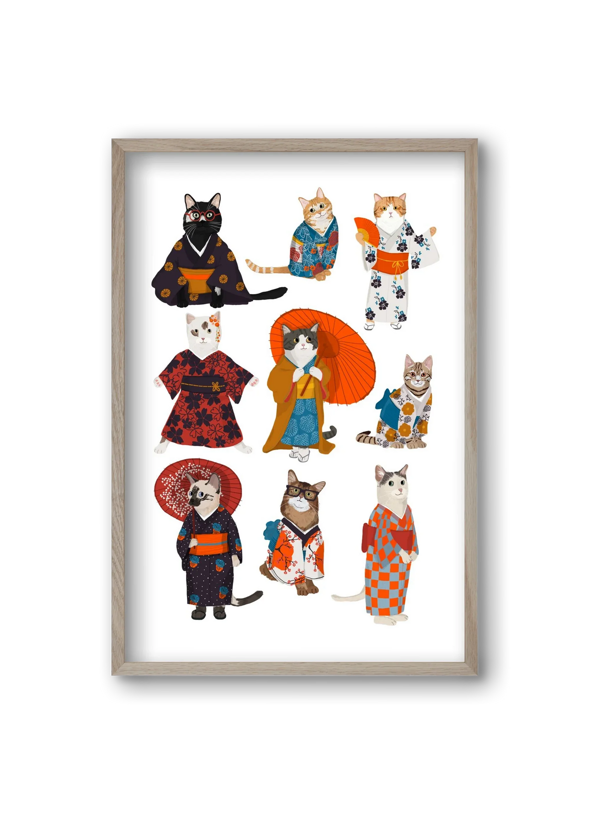 Cats in kimono - artbridge