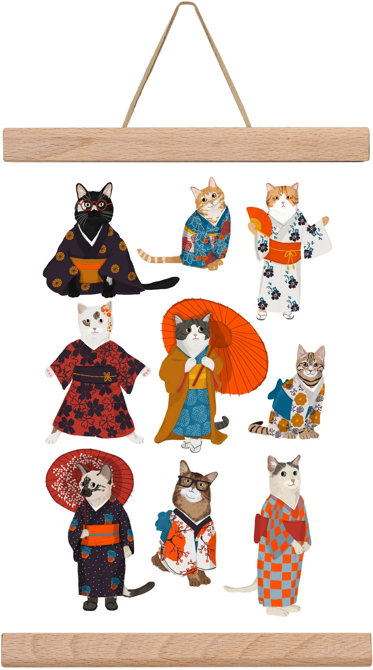 Cats in kimono - artbridge