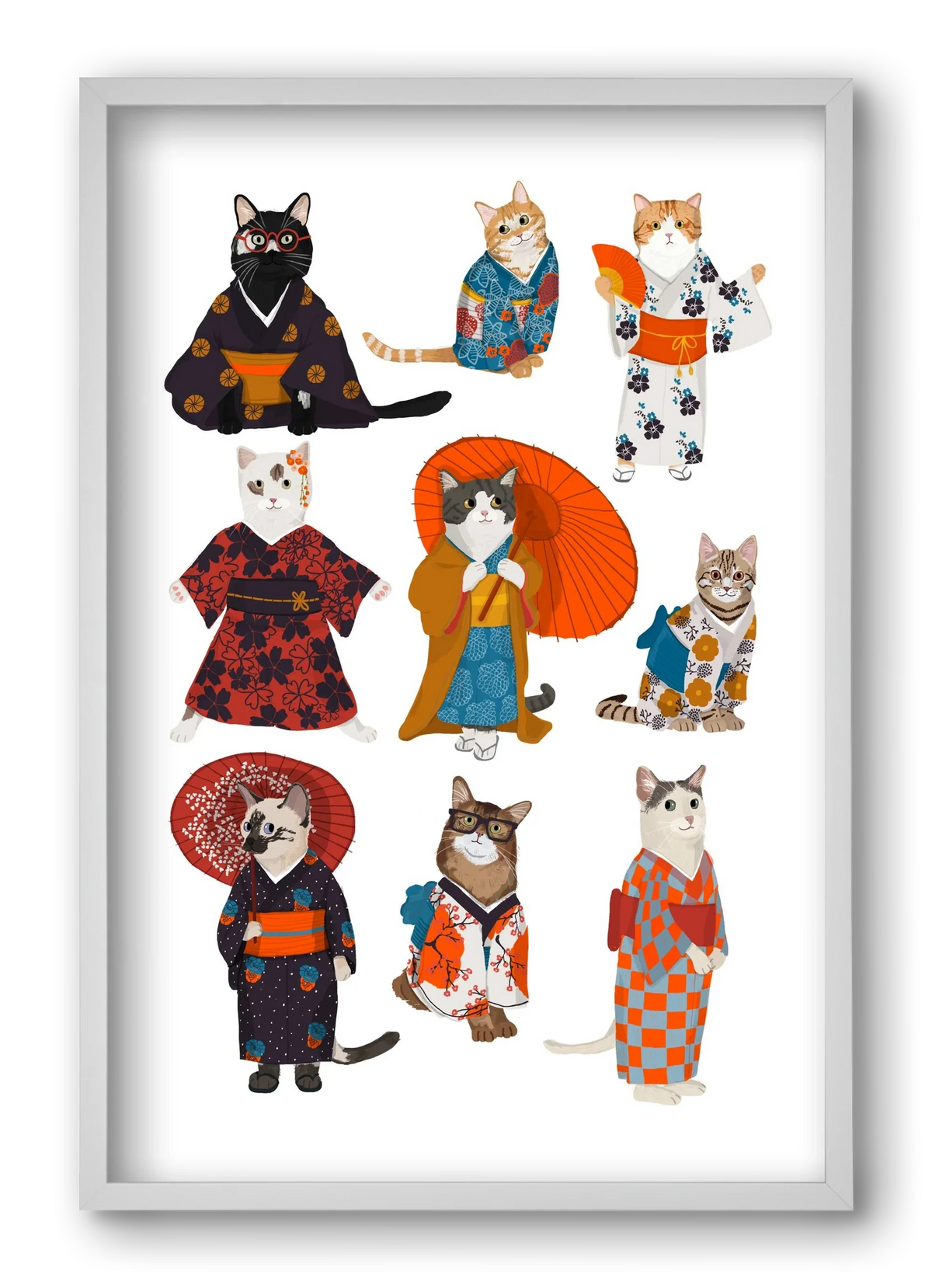 Cats in kimono - artbridge