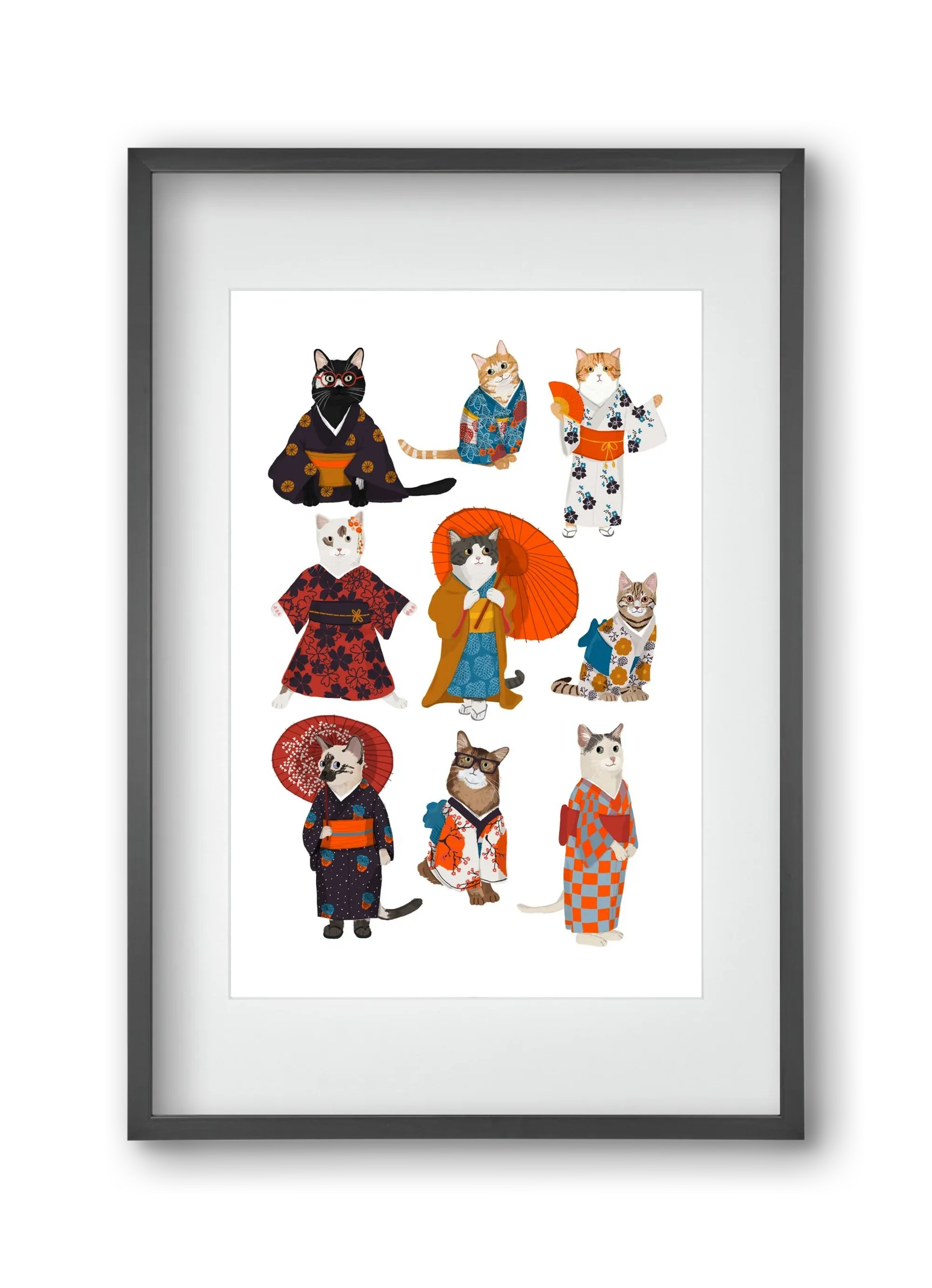 Cats in kimono - artbridge