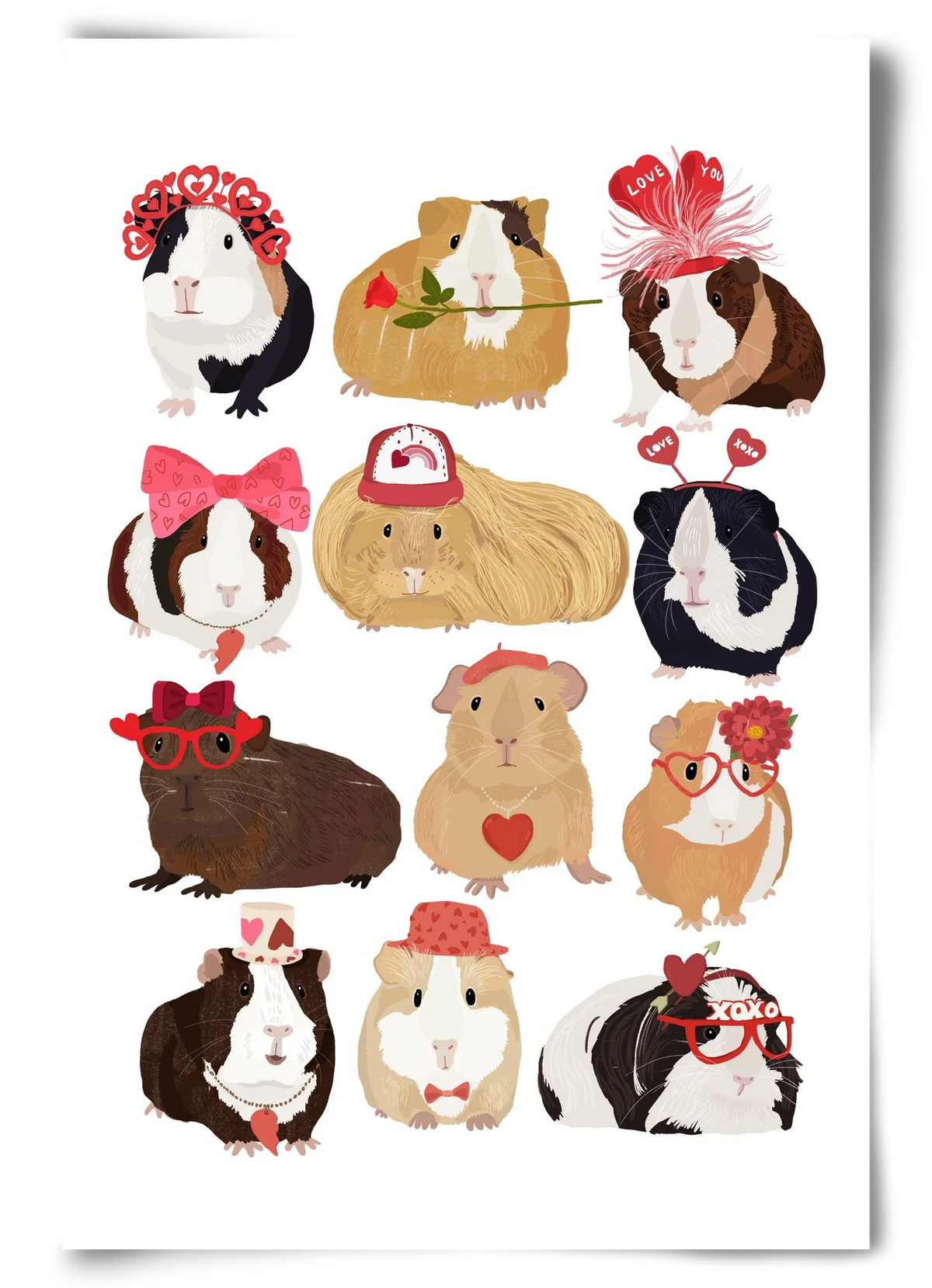 Guinea Pig Love print - artbridge