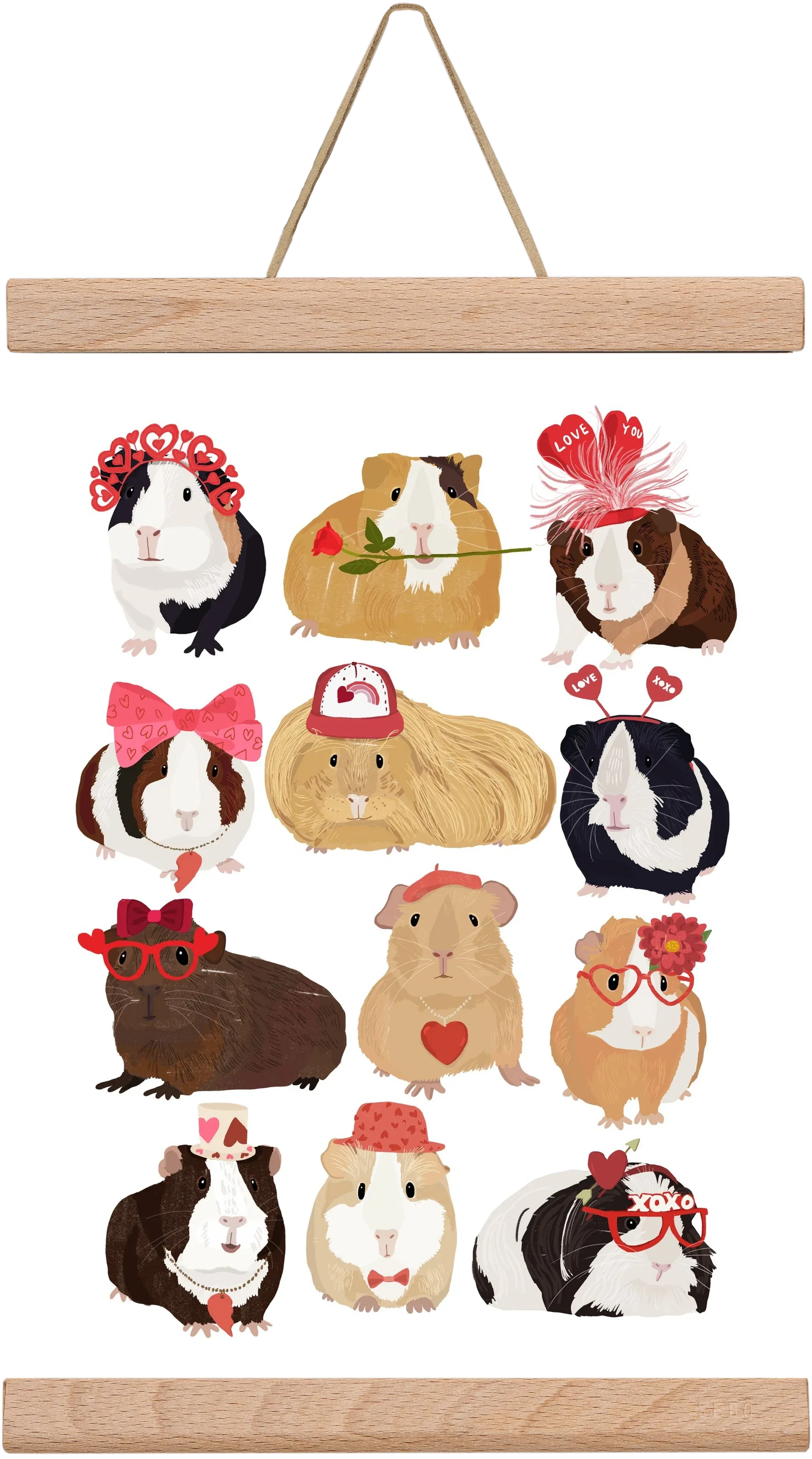 Guinea Pig Love print - artbridge
