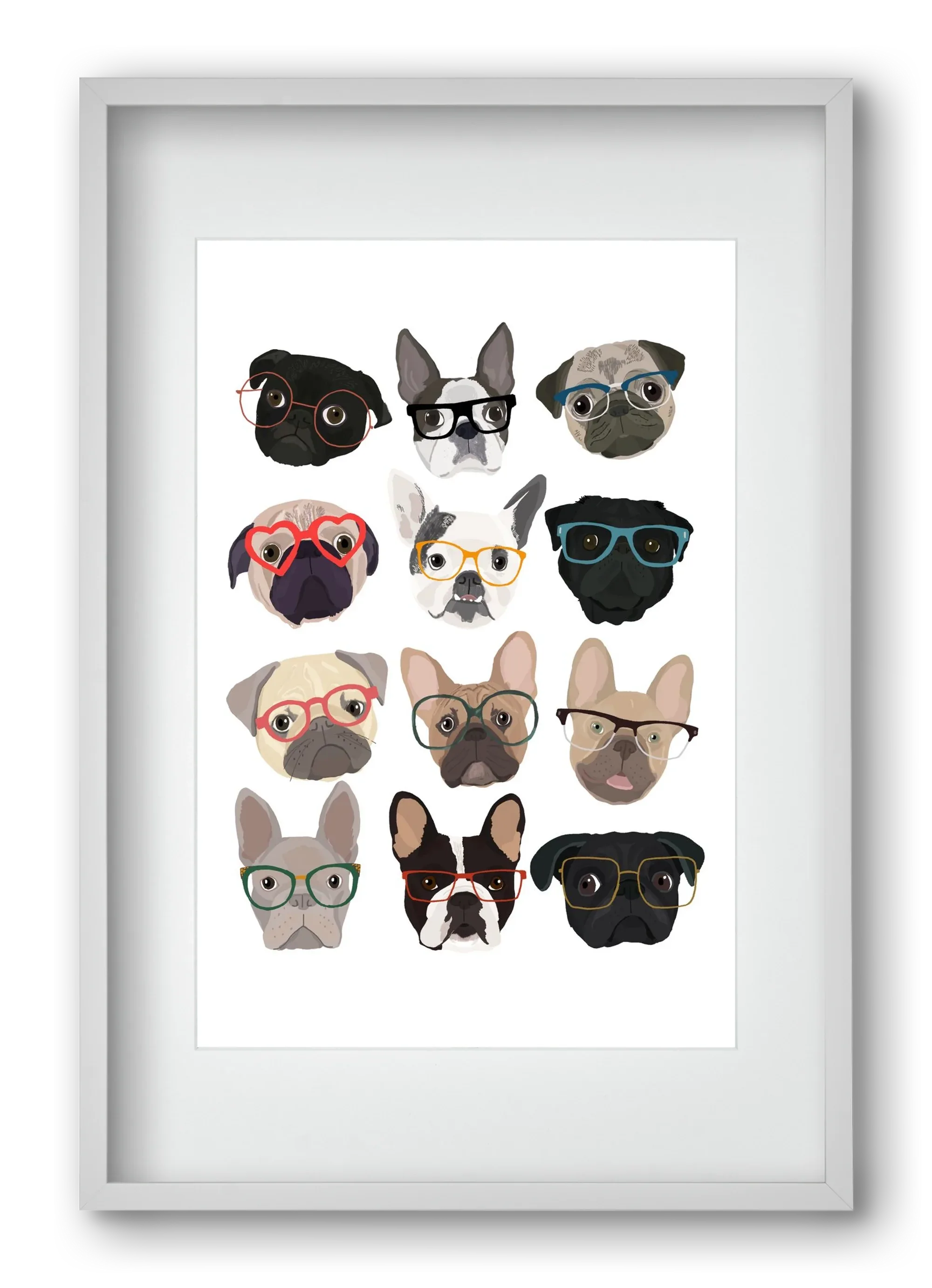 Pugs in Glasses - artbridge