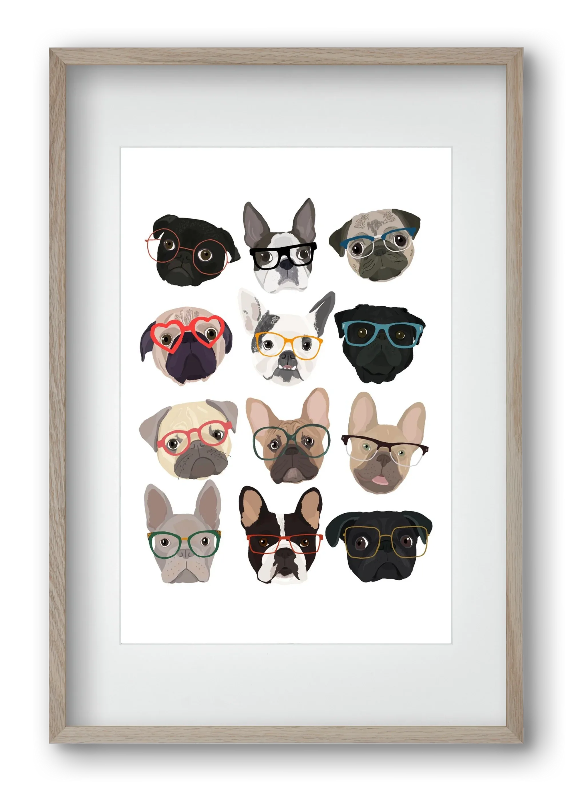 Pugs in Glasses - artbridge