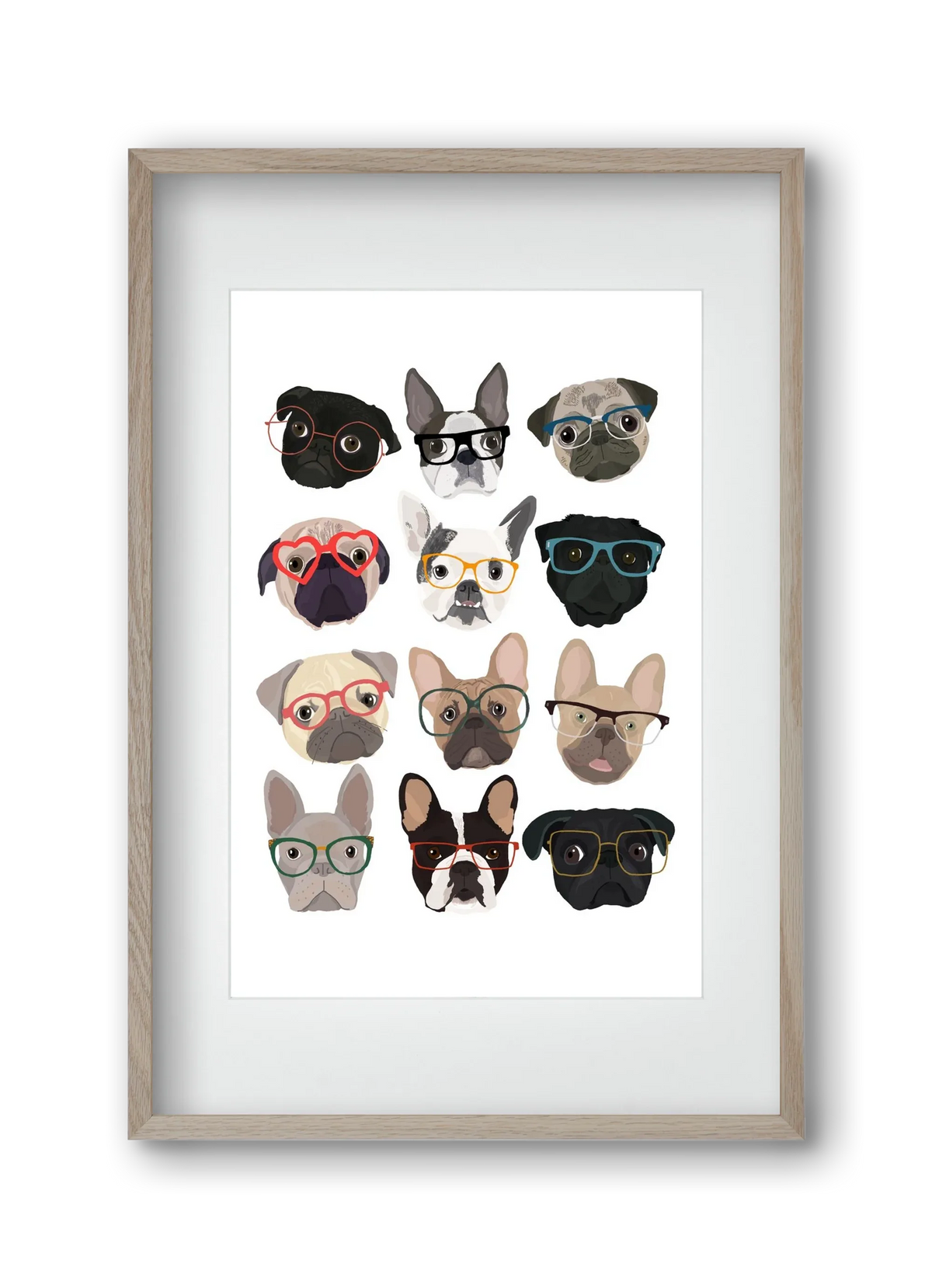 Pugs in Glasses - artbridge