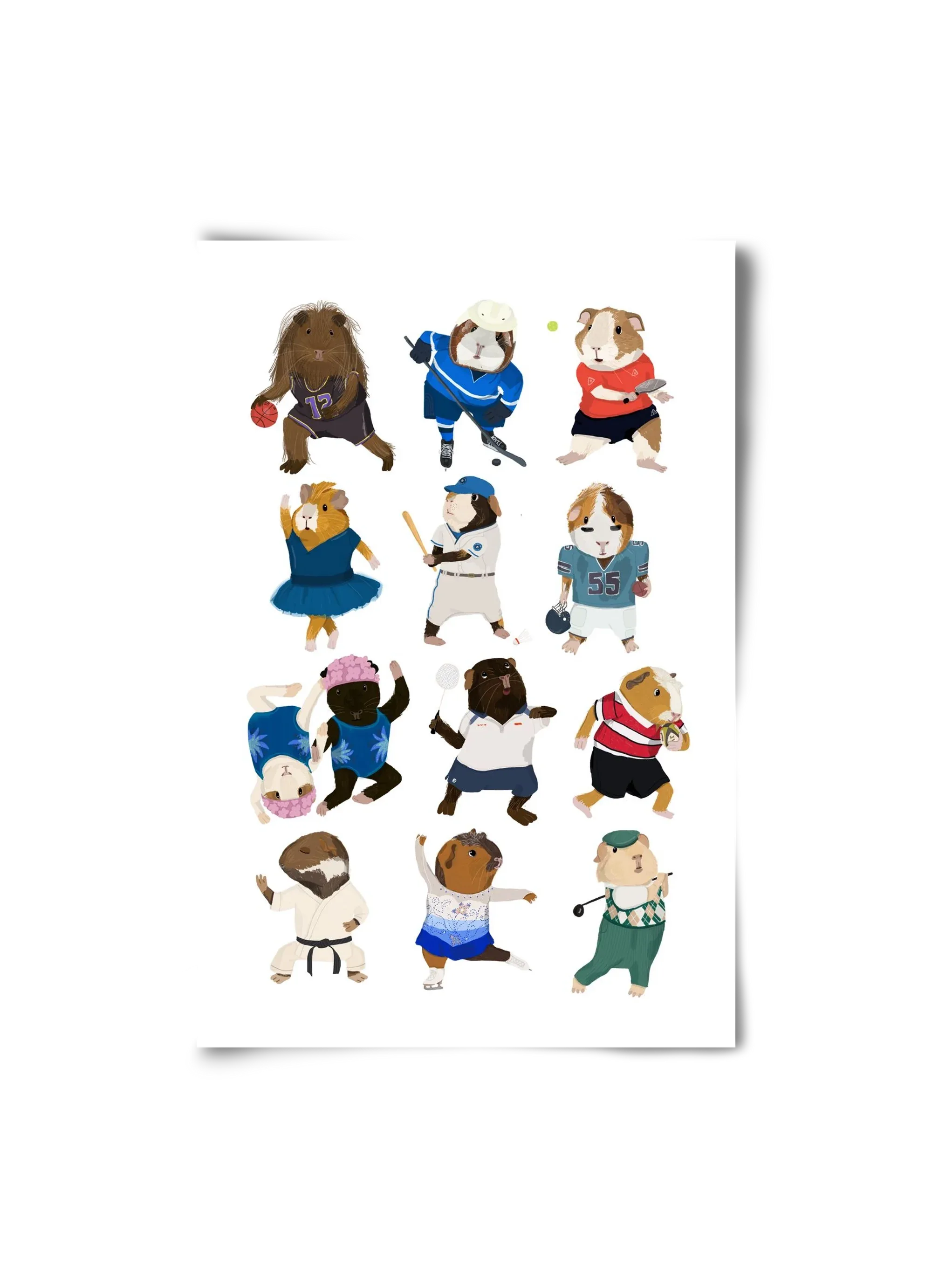 Guinea Pigs doing sports - artbridge