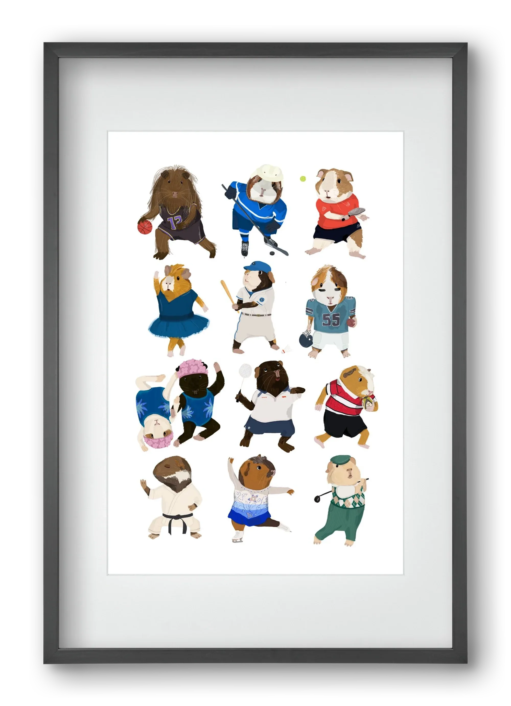 Guinea Pigs doing sports - artbridge
