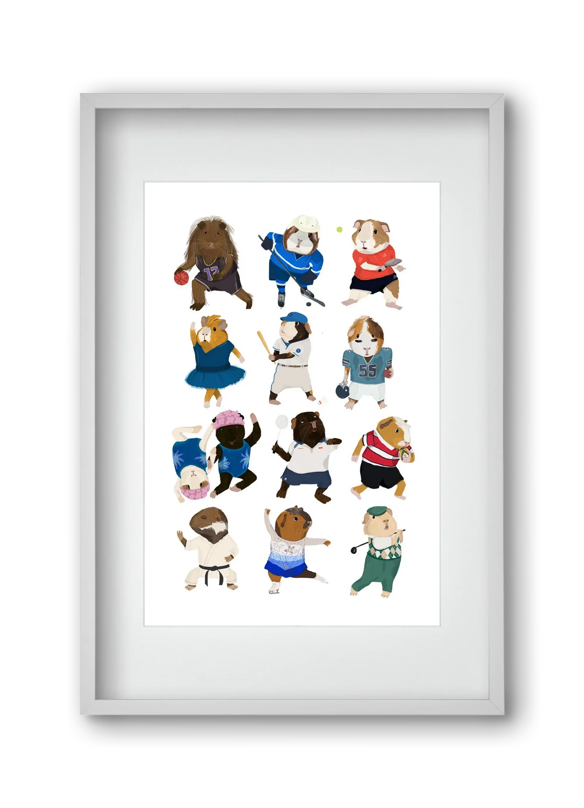 Guinea Pigs doing sports - artbridge