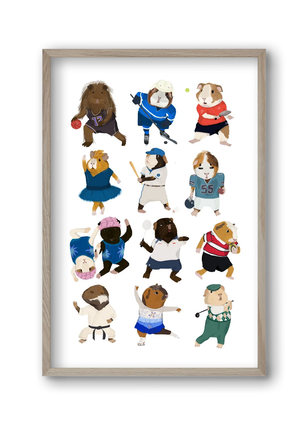 Guinea Pigs doing sports - artbridge