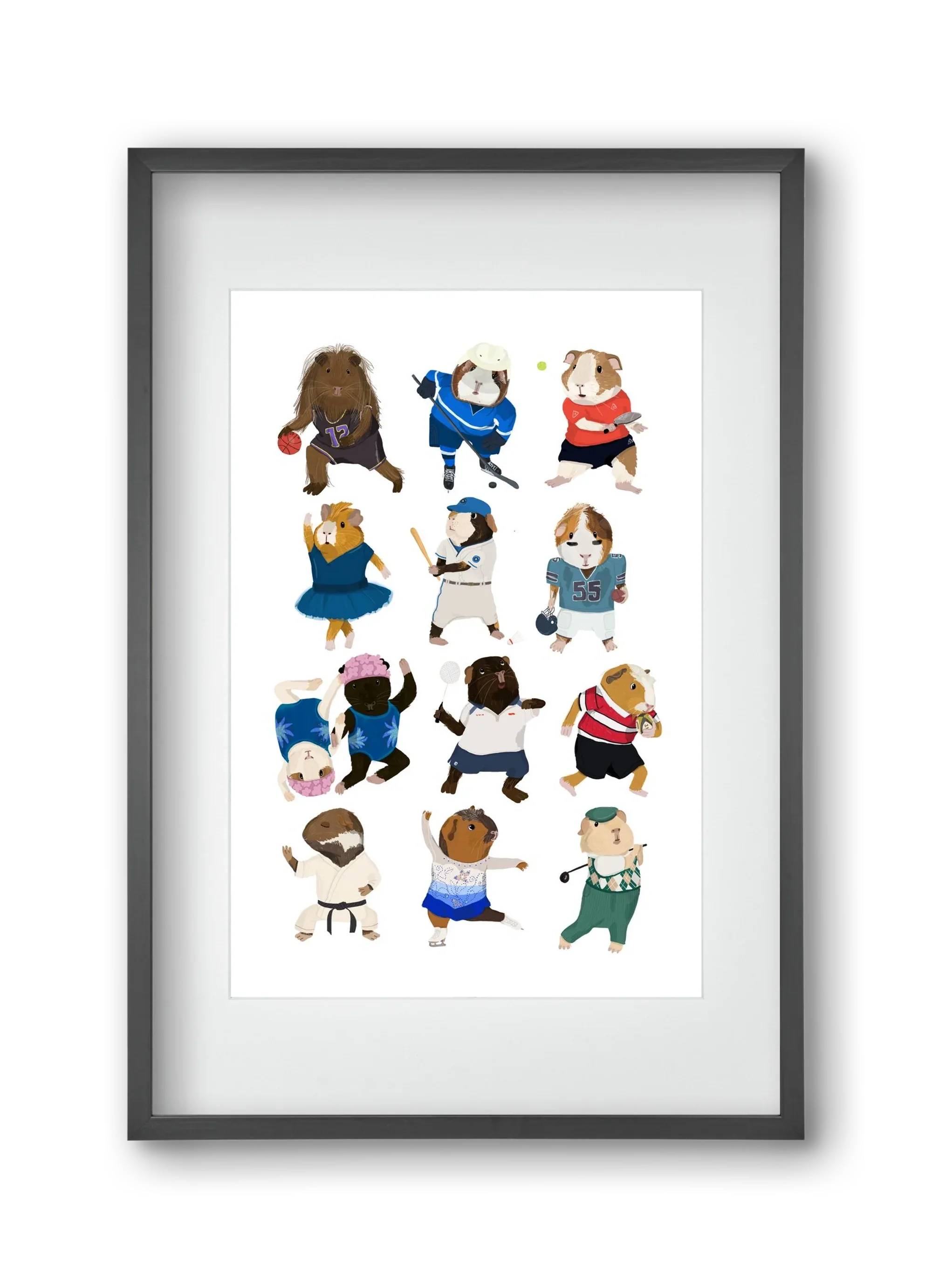 Guinea Pigs doing sports - artbridge