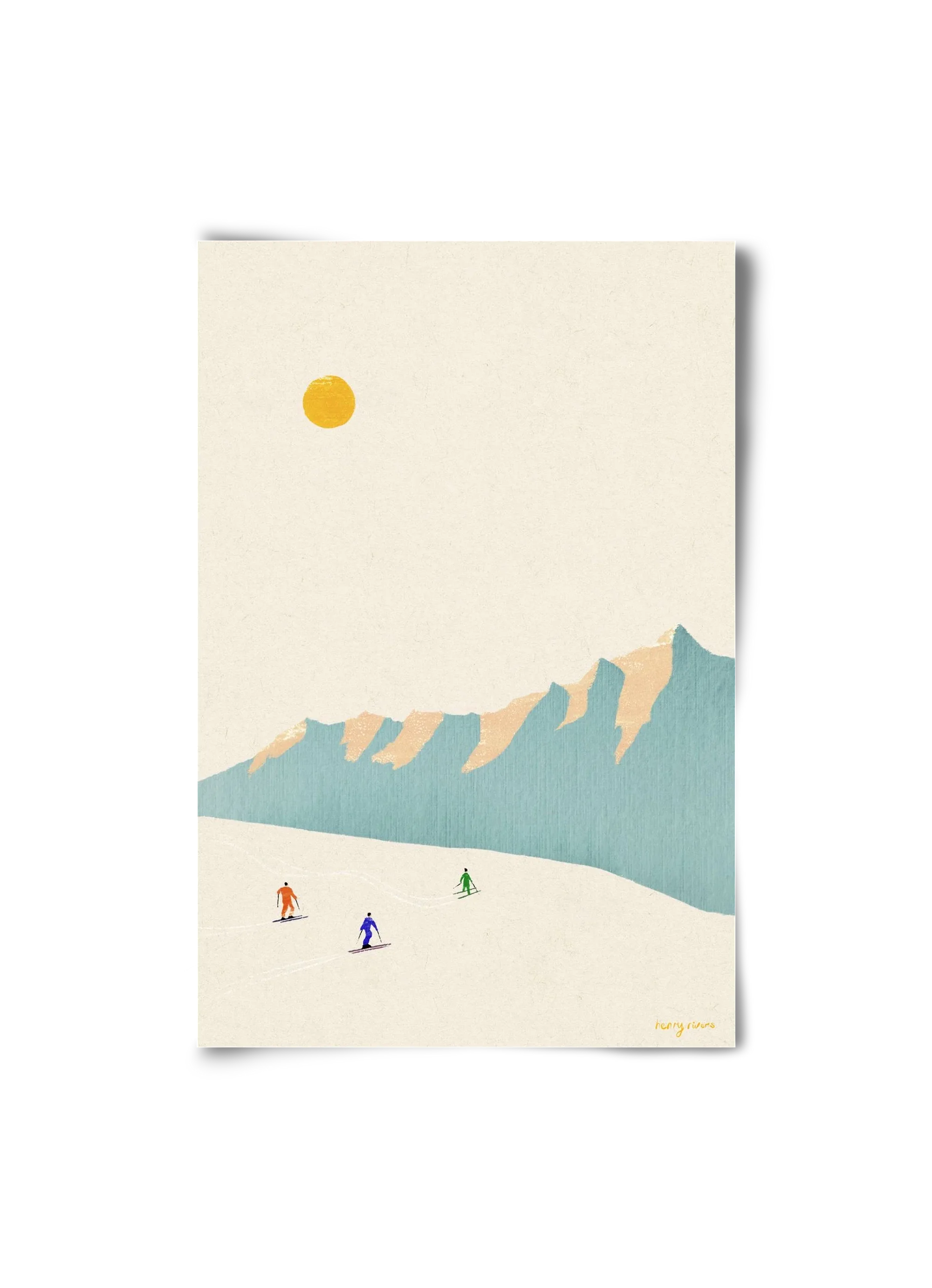 Happy skiers - artbridge