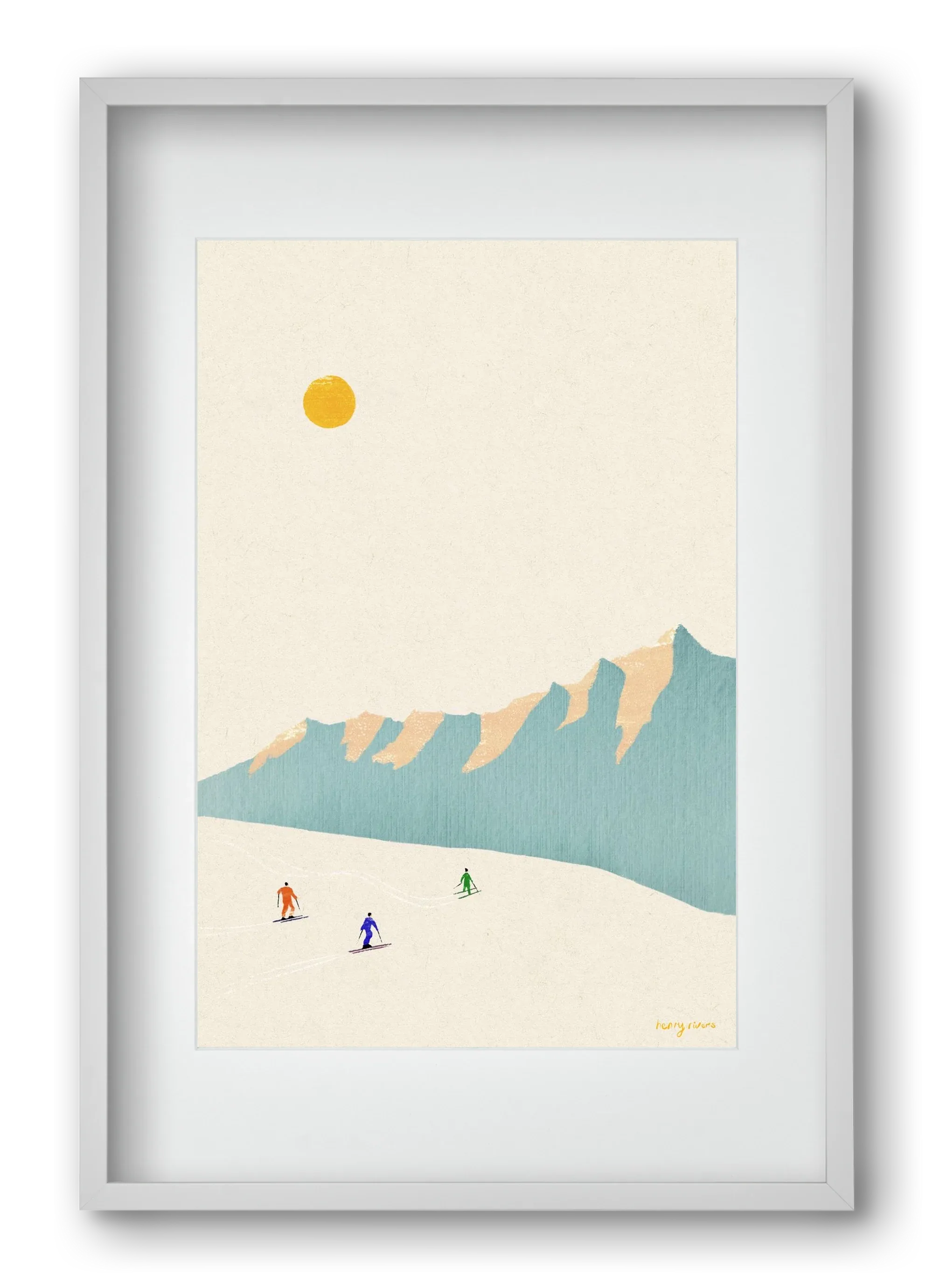Happy skiers - artbridge