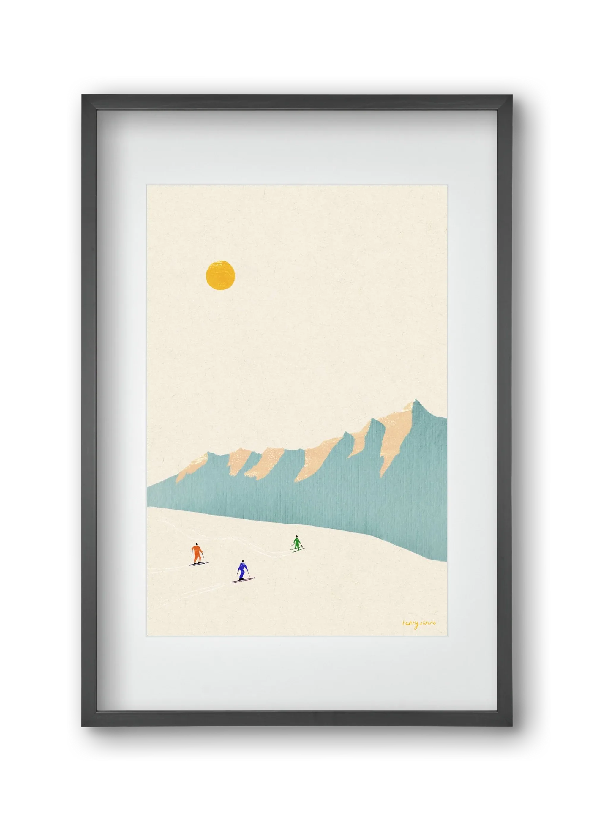 Happy skiers - artbridge