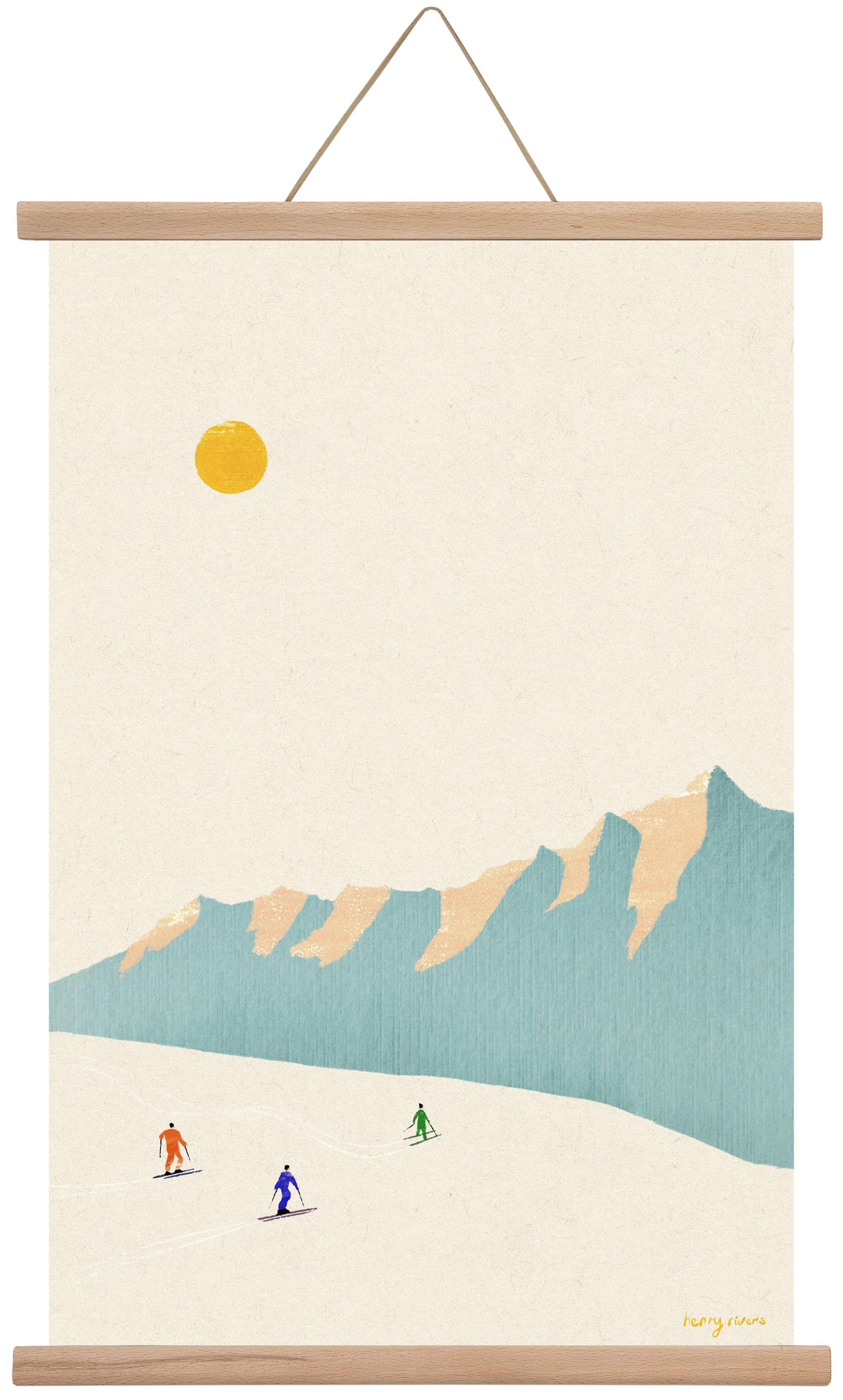 Happy skiers - artbridge
