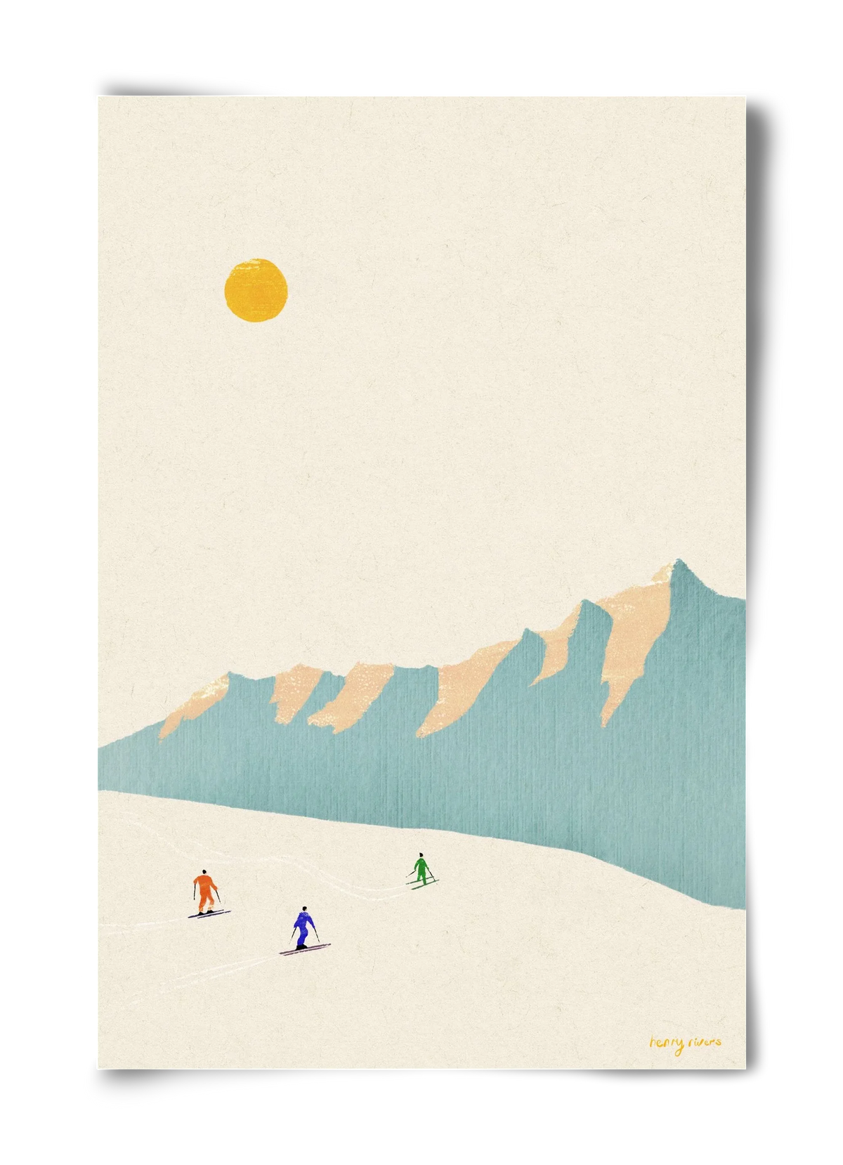 Happy skiers - artbridge