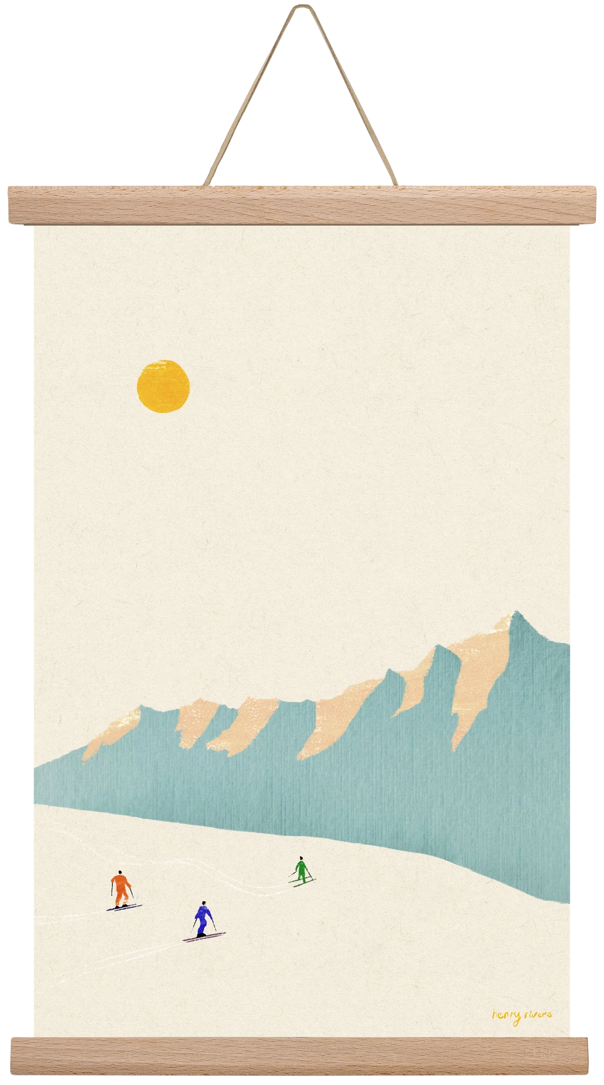 Happy skiers - artbridge