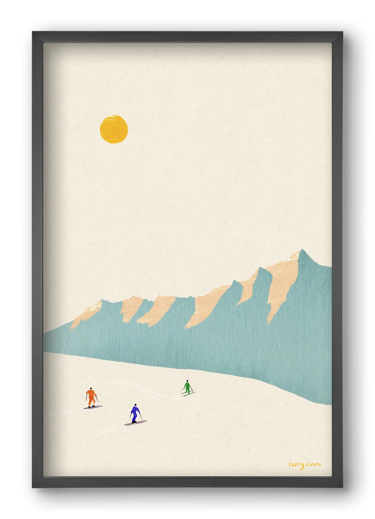 Happy skiers - artbridge