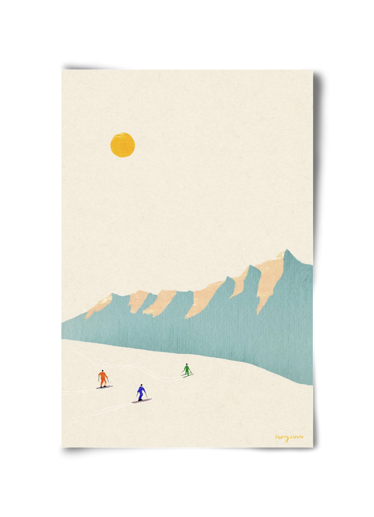 Happy skiers - artbridge