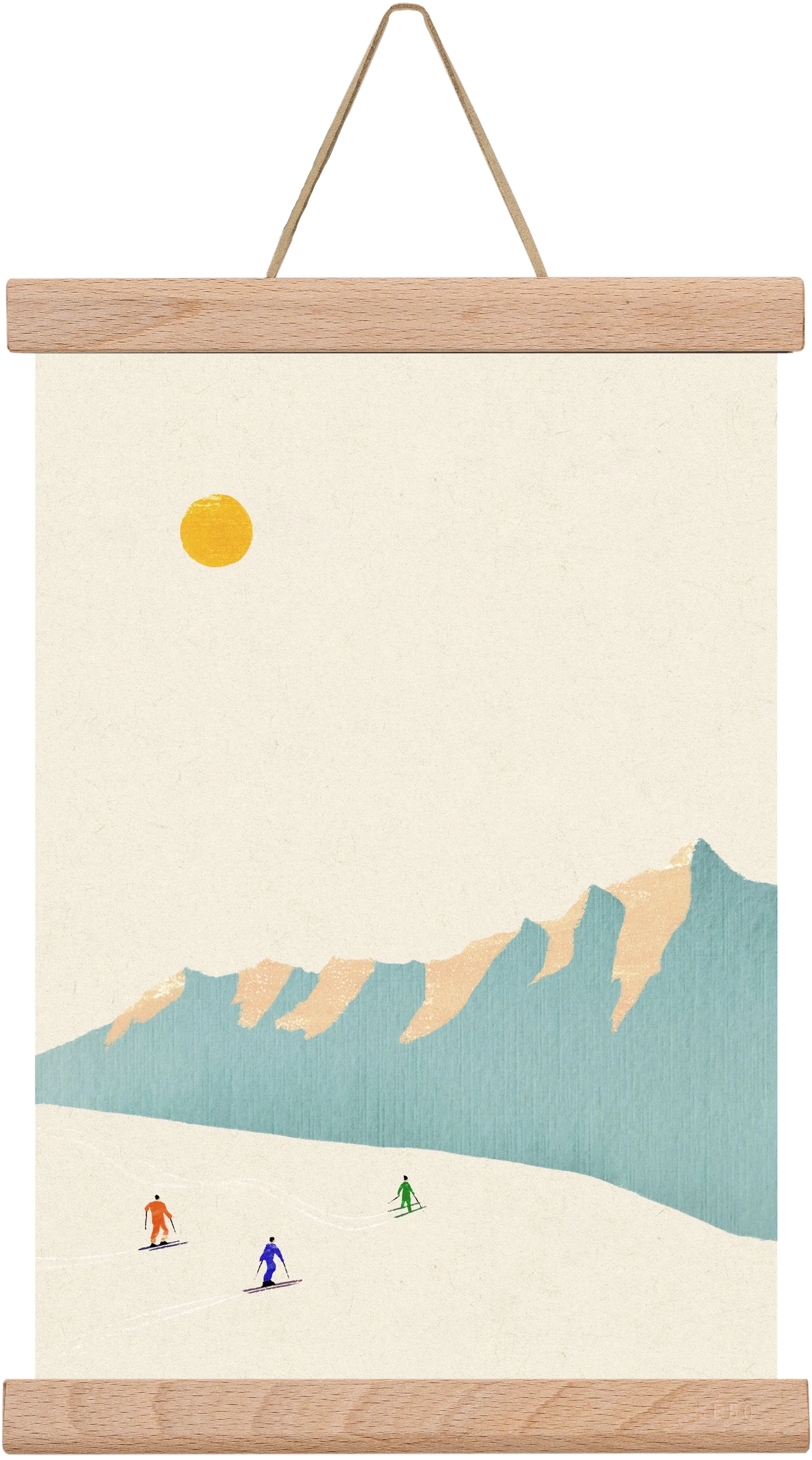 Happy skiers - artbridge