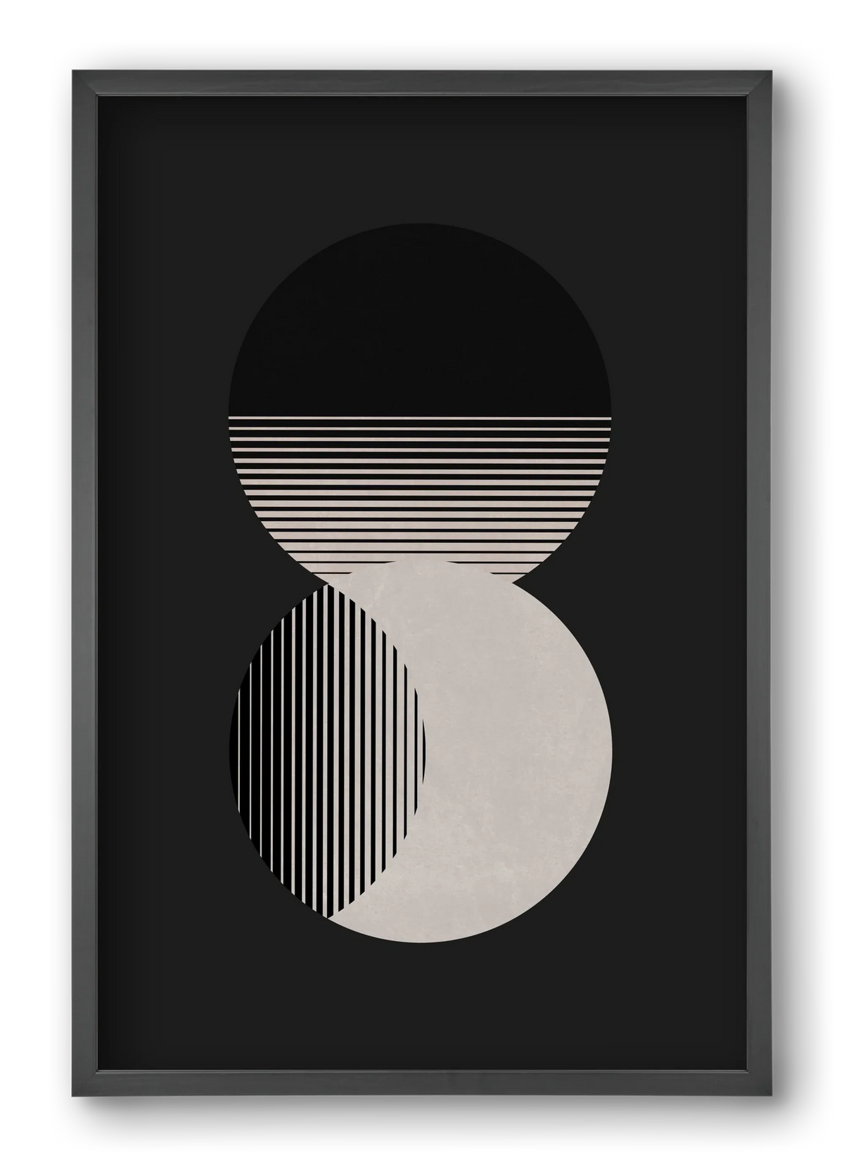 Circle Sun & Moon BW - artbridge