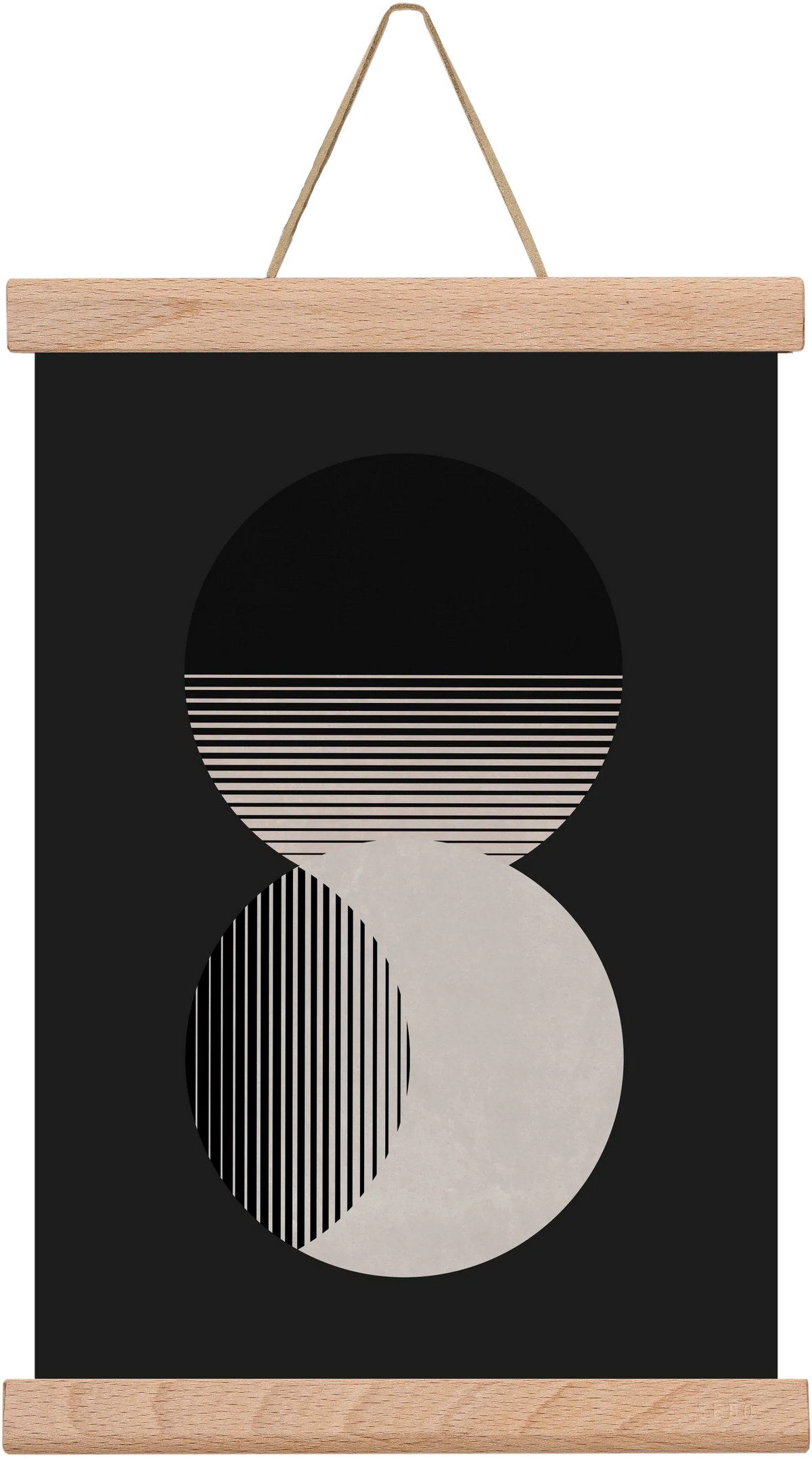 Circle Sun & Moon BW - artbridge