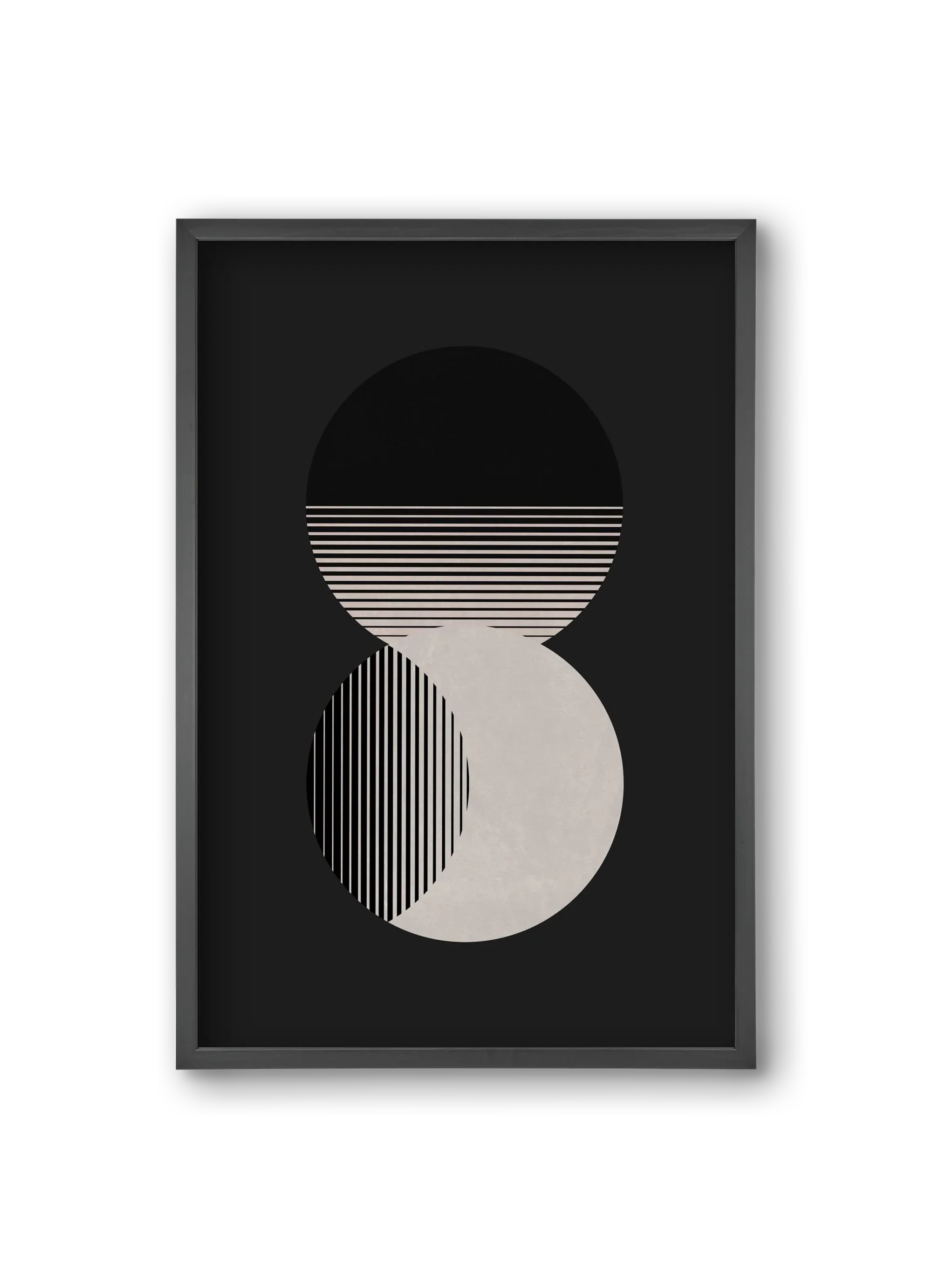 Circle Sun & Moon BW - artbridge