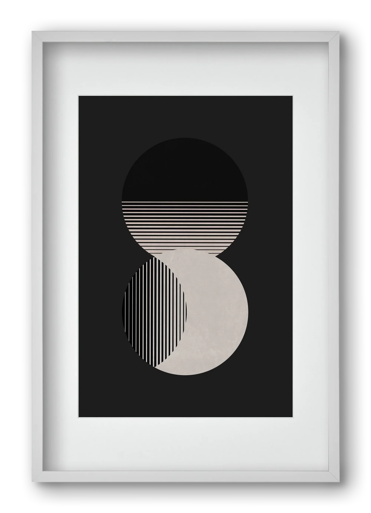 Circle Sun & Moon BW - artbridge
