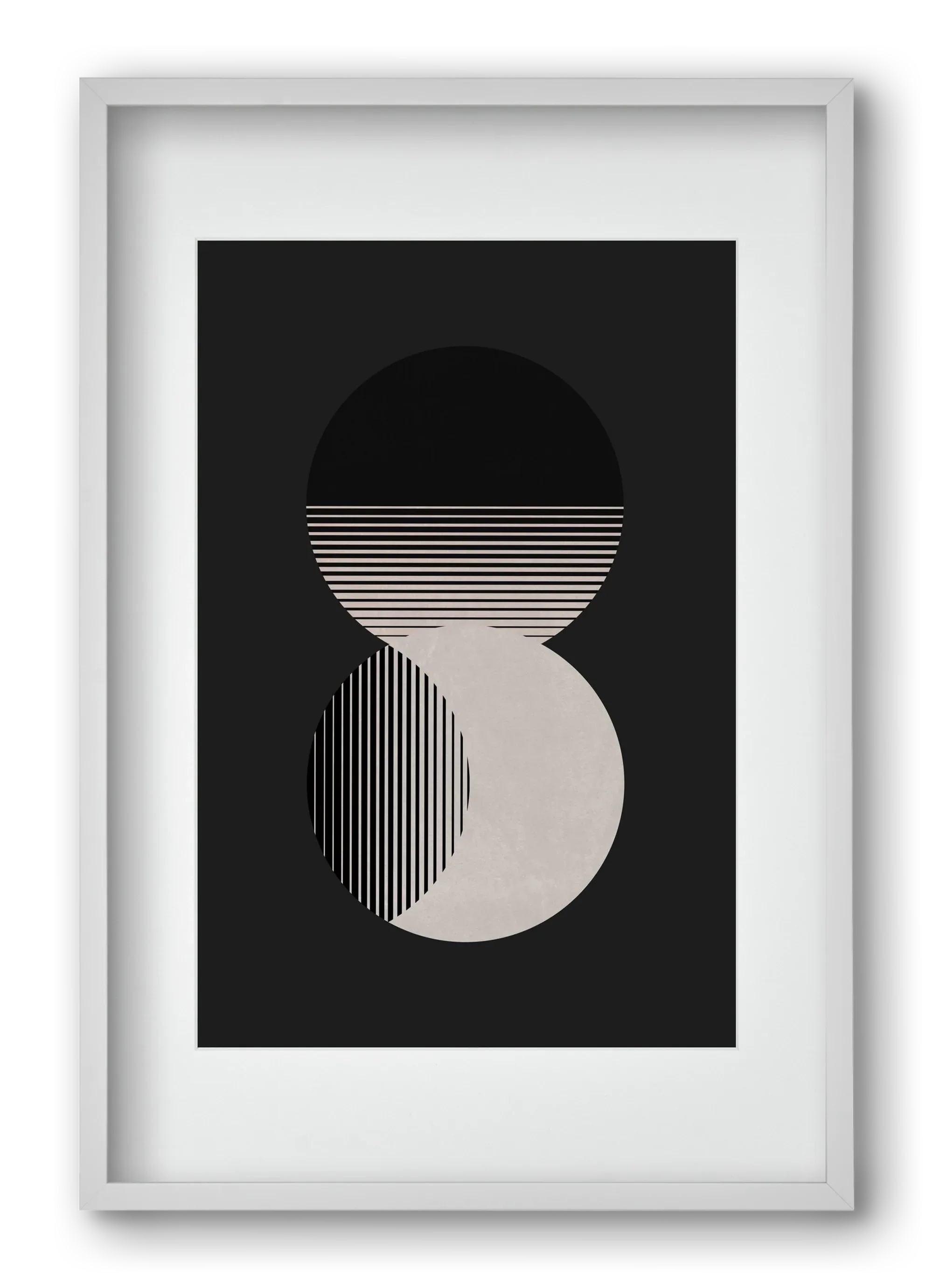 Circle Sun & Moon BW - artbridge