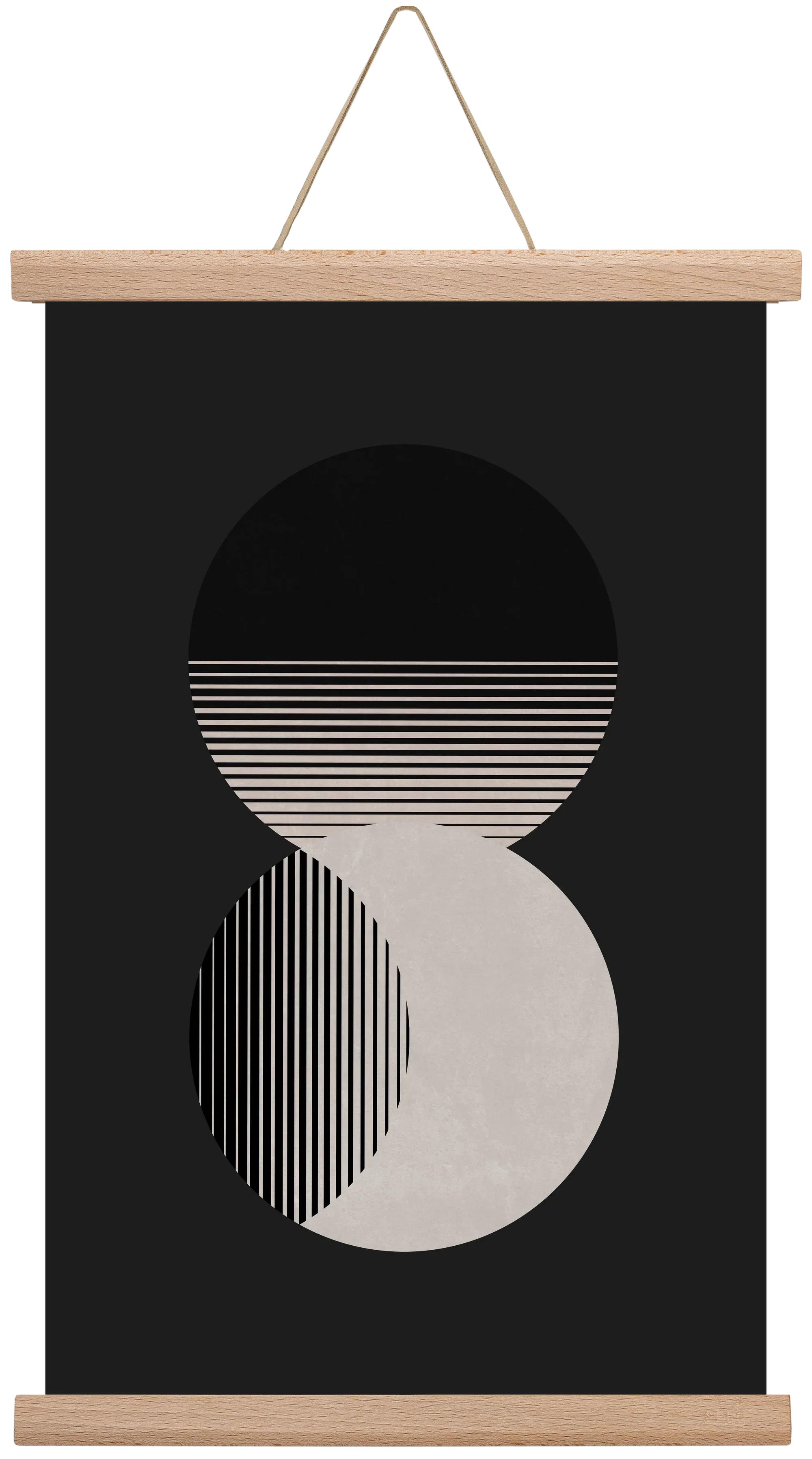 Circle Sun & Moon BW - artbridge