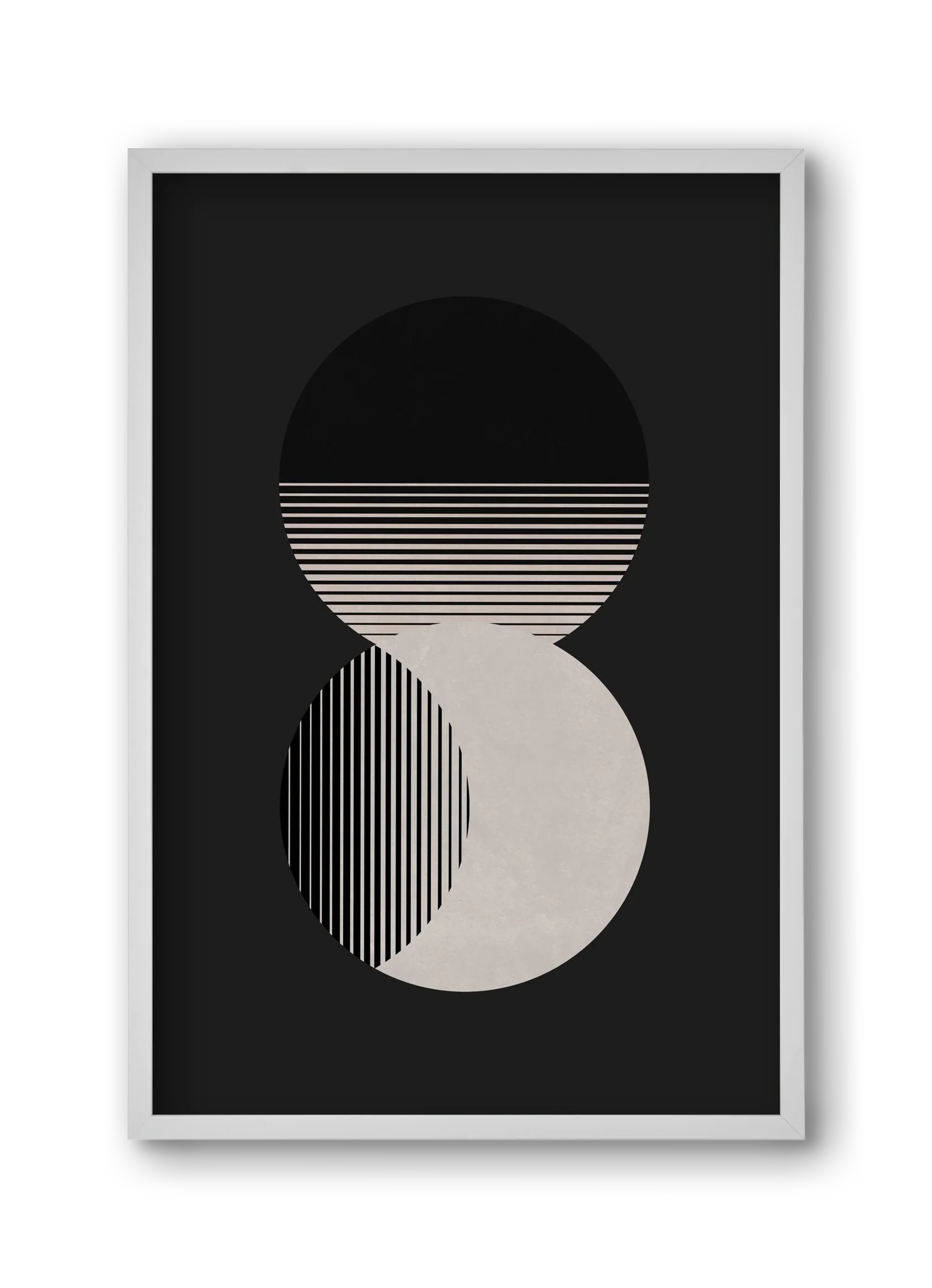 Circle Sun & Moon BW - artbridge