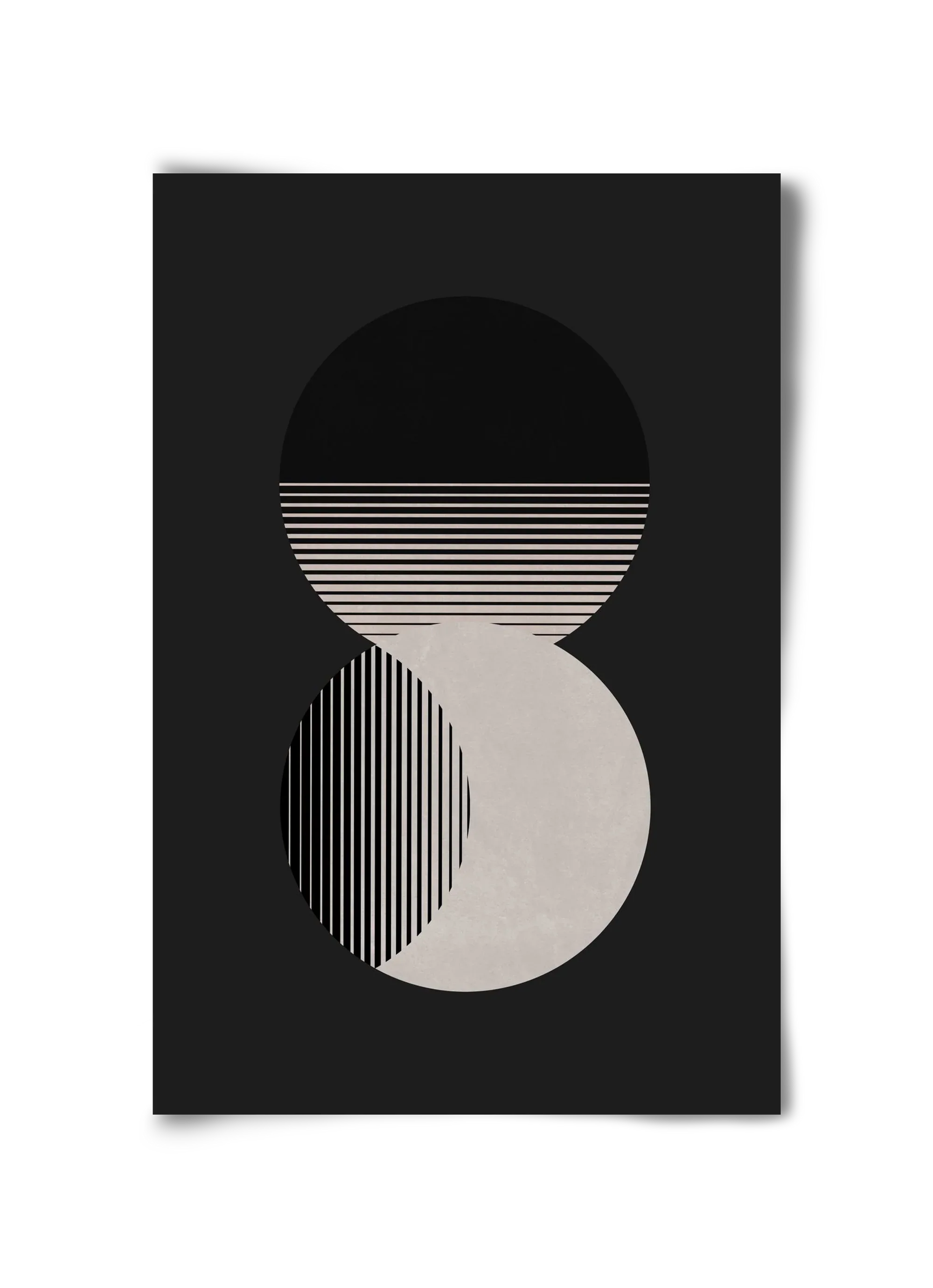 Circle Sun & Moon BW - artbridge