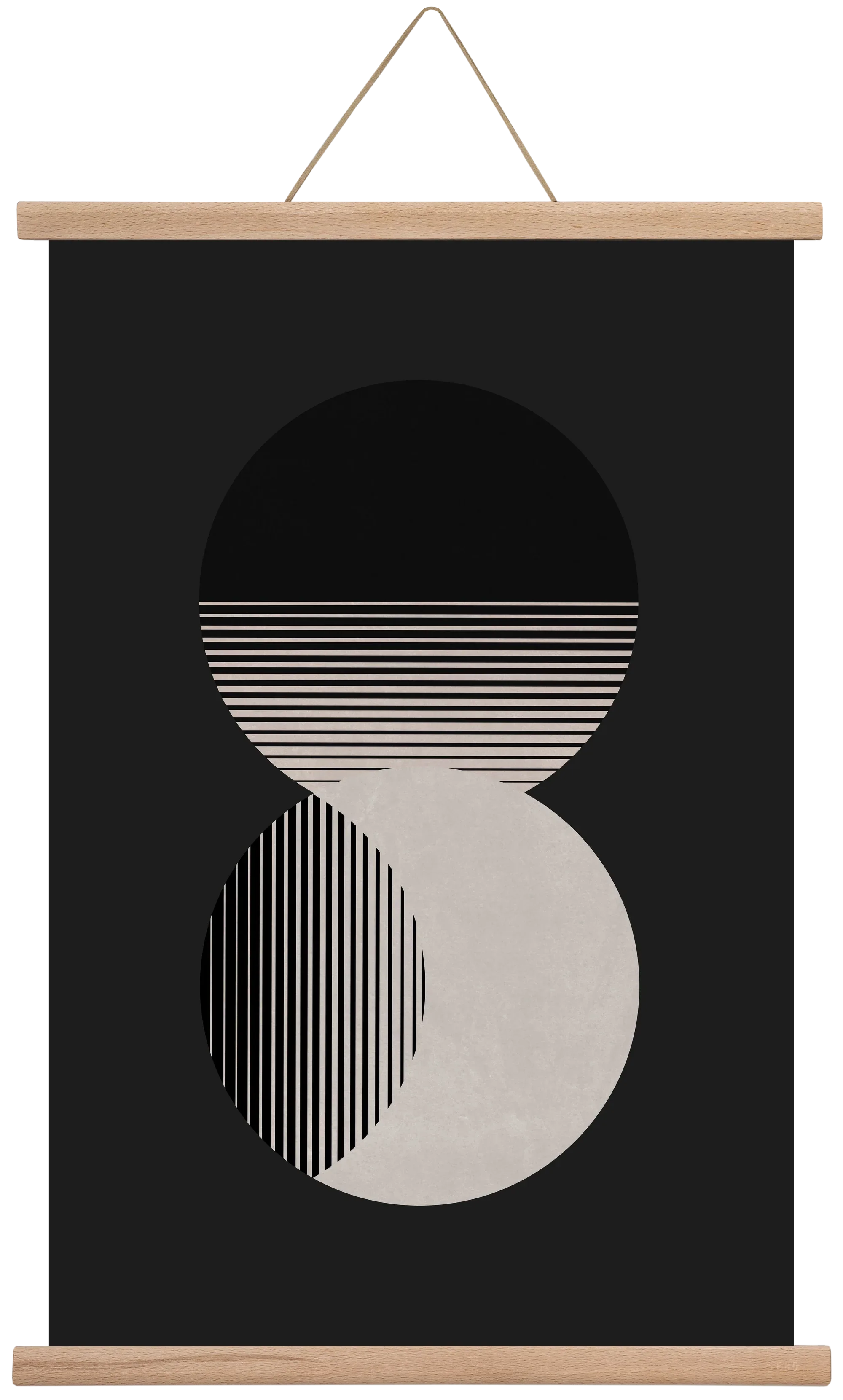 Circle Sun & Moon BW - artbridge