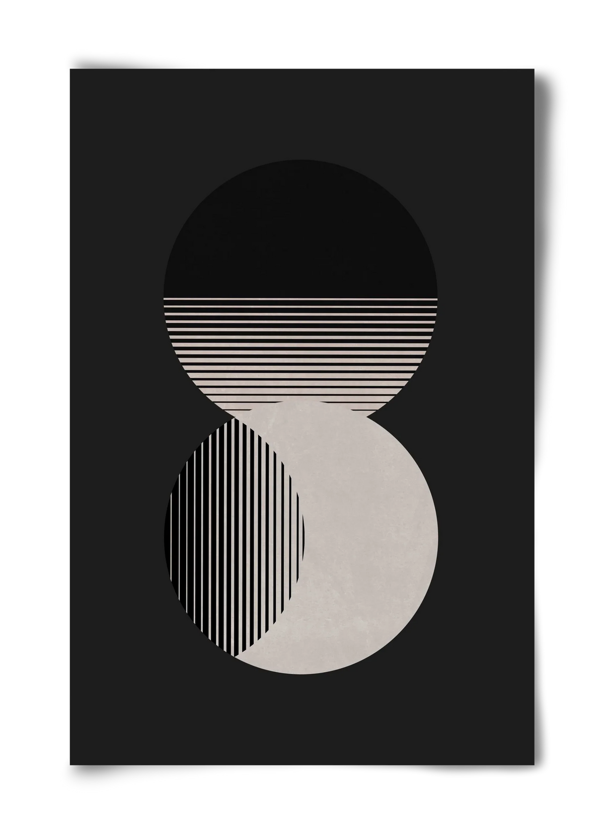 Circle Sun & Moon BW - artbridge