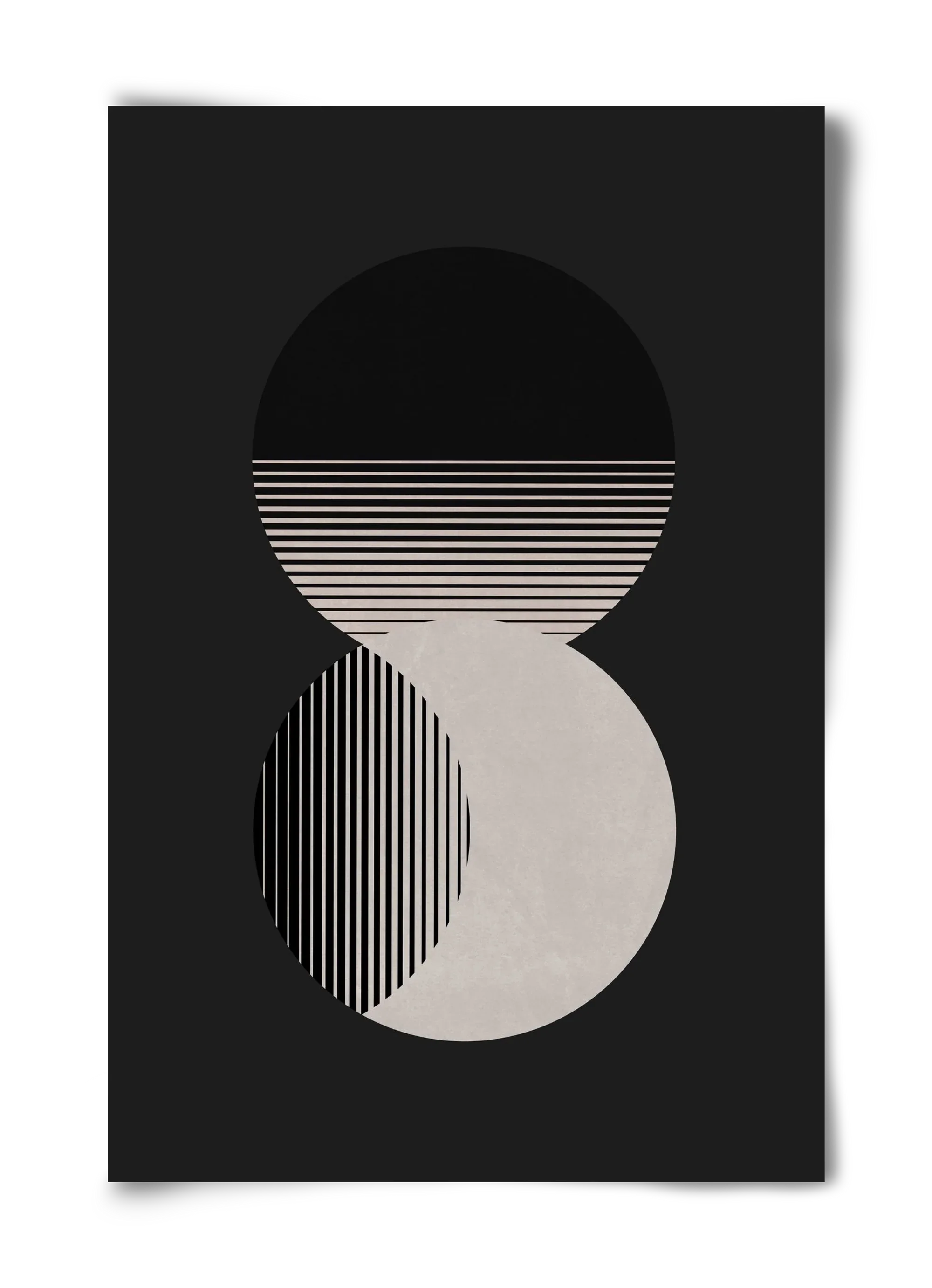 Circle Sun & Moon BW - artbridge