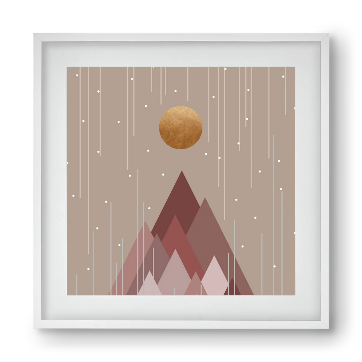 Sun & Mountains Coral Pink - artbridge