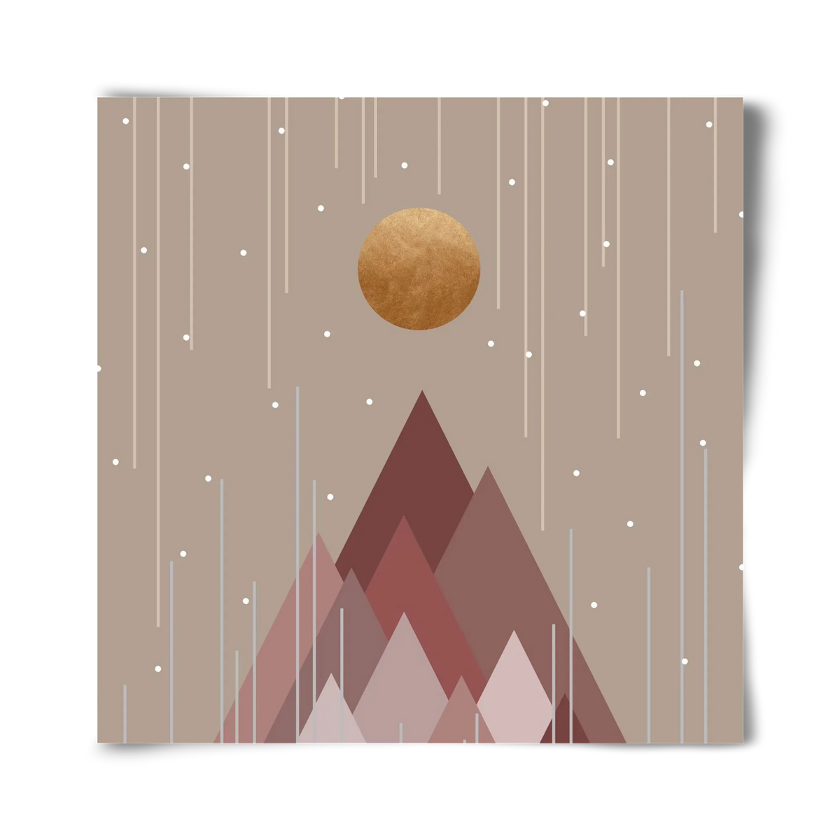 Sun & Mountains Coral Pink - artbridge