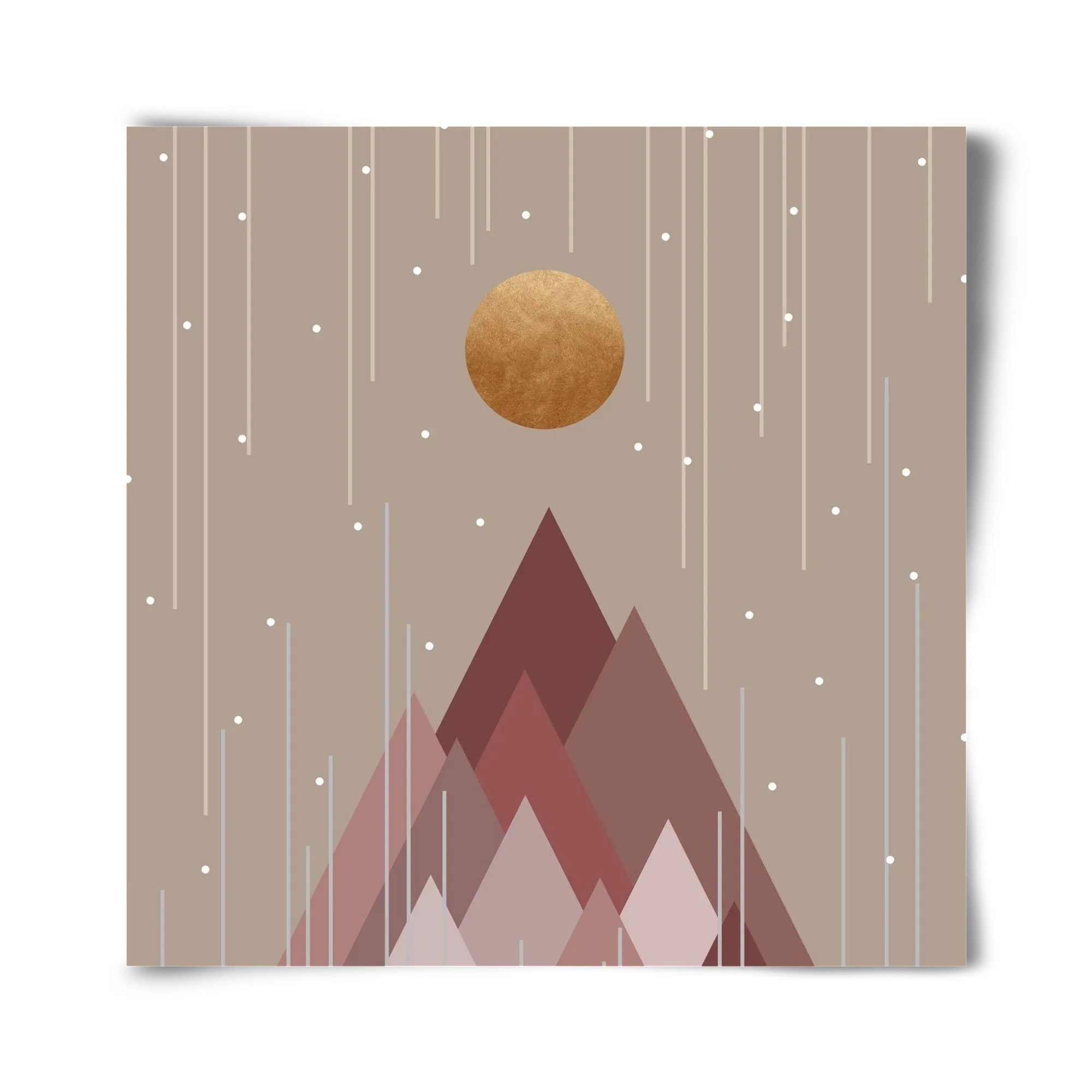 Sun & Mountains Coral Pink - artbridge