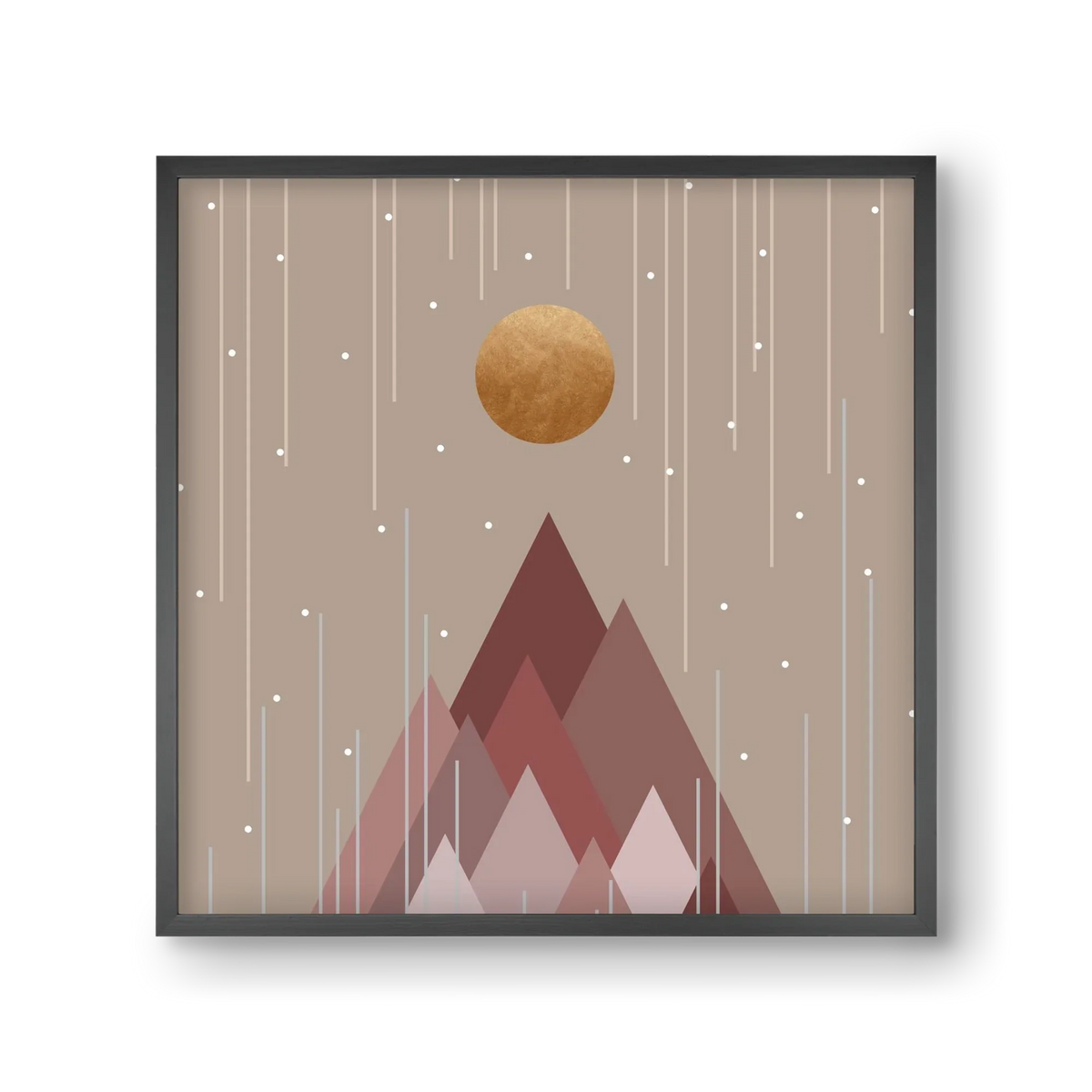 Sun & Mountains Coral Pink - artbridge