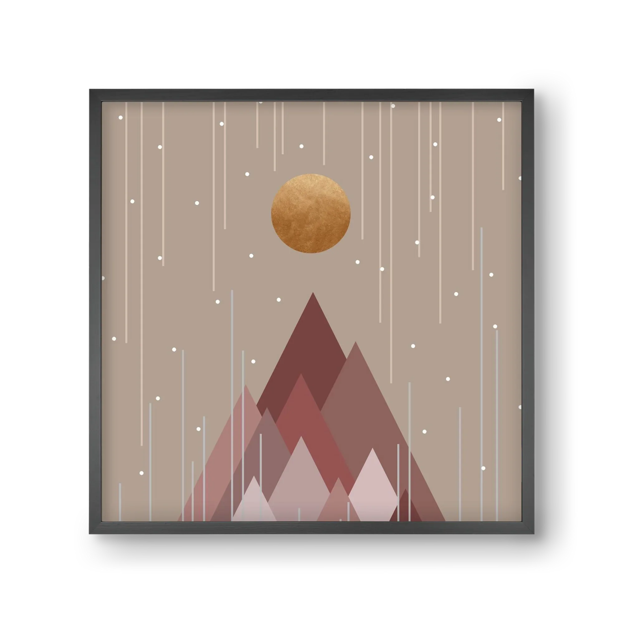 Sun & Mountains Coral Pink - artbridge