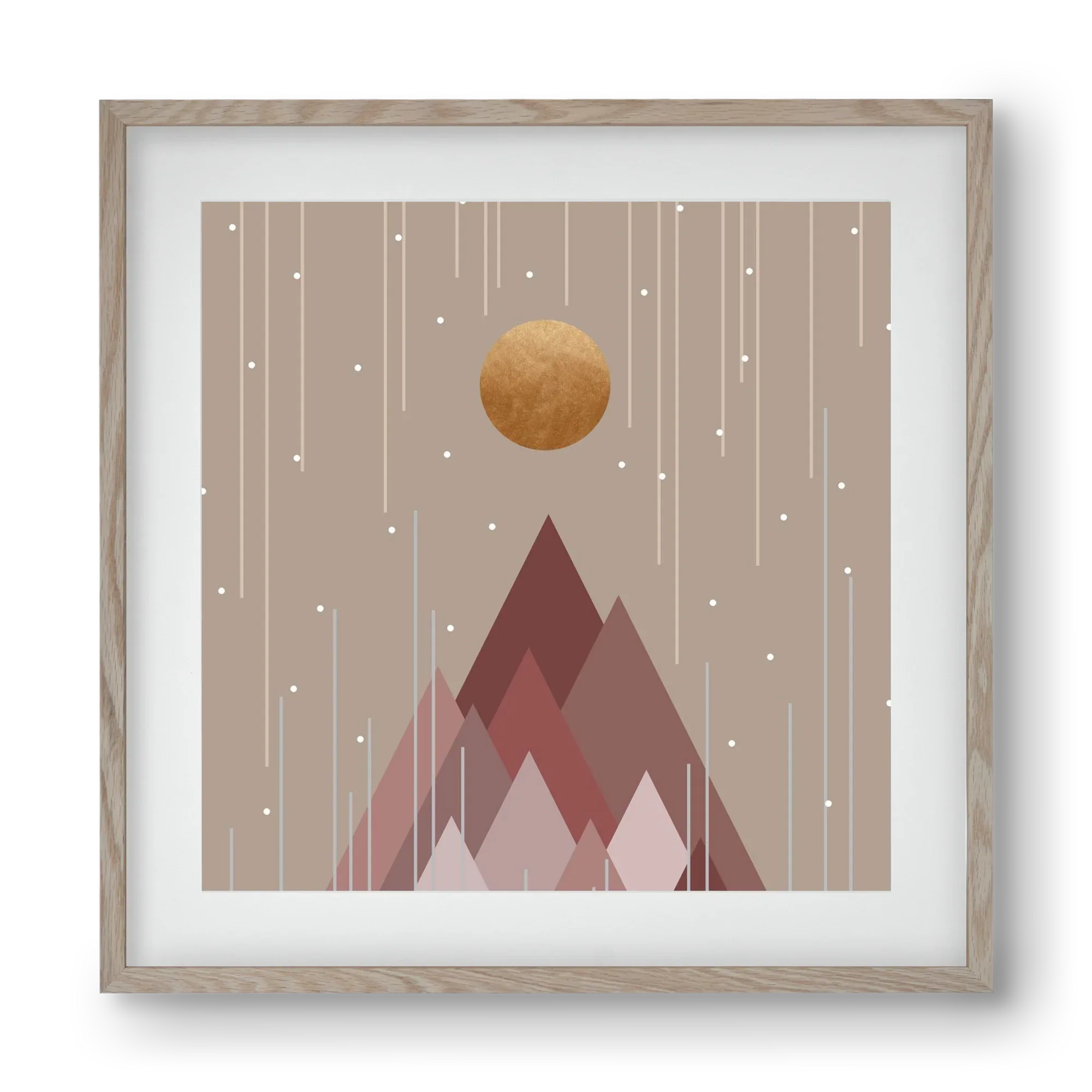 Sun & Mountains Coral Pink - artbridge