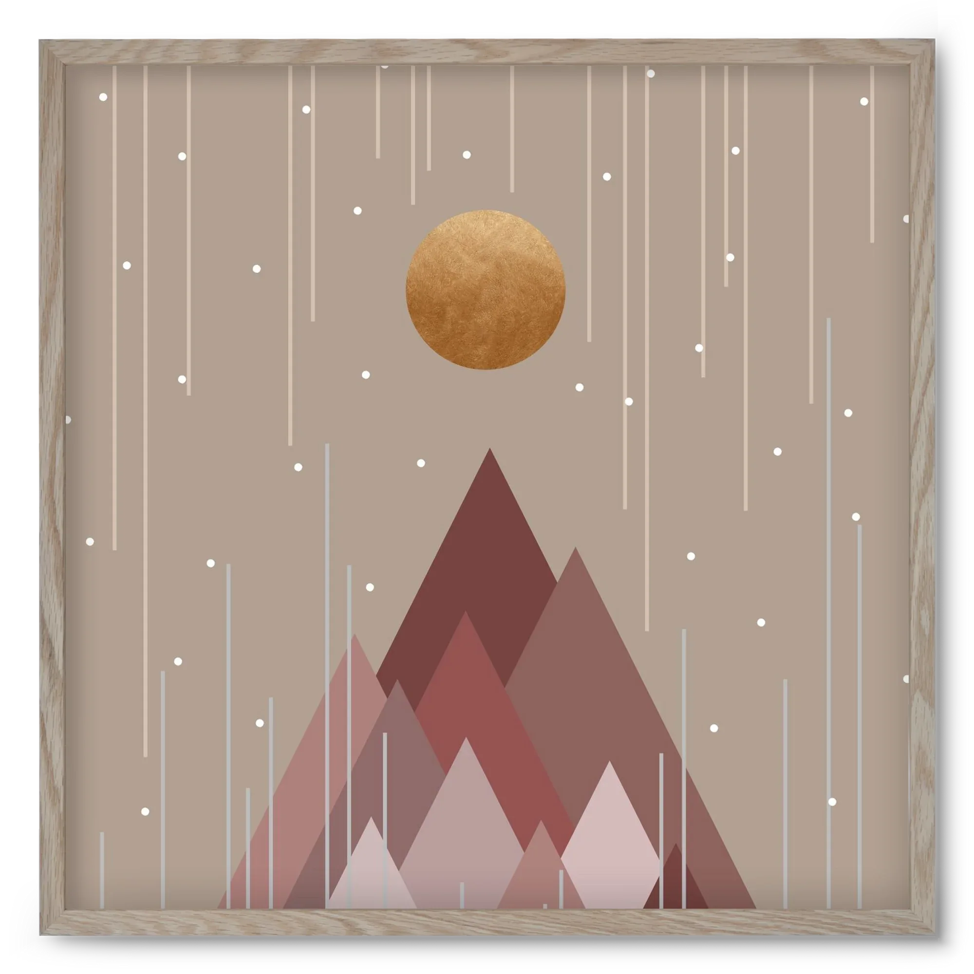 Sun & Mountains Coral Pink - artbridge