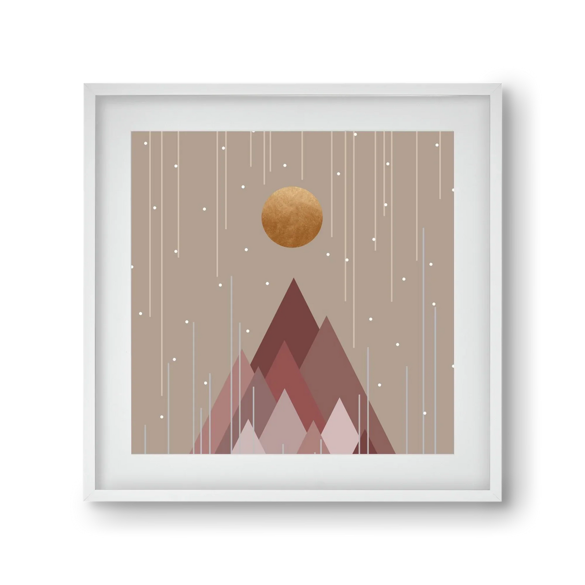 Sun & Mountains Coral Pink - artbridge