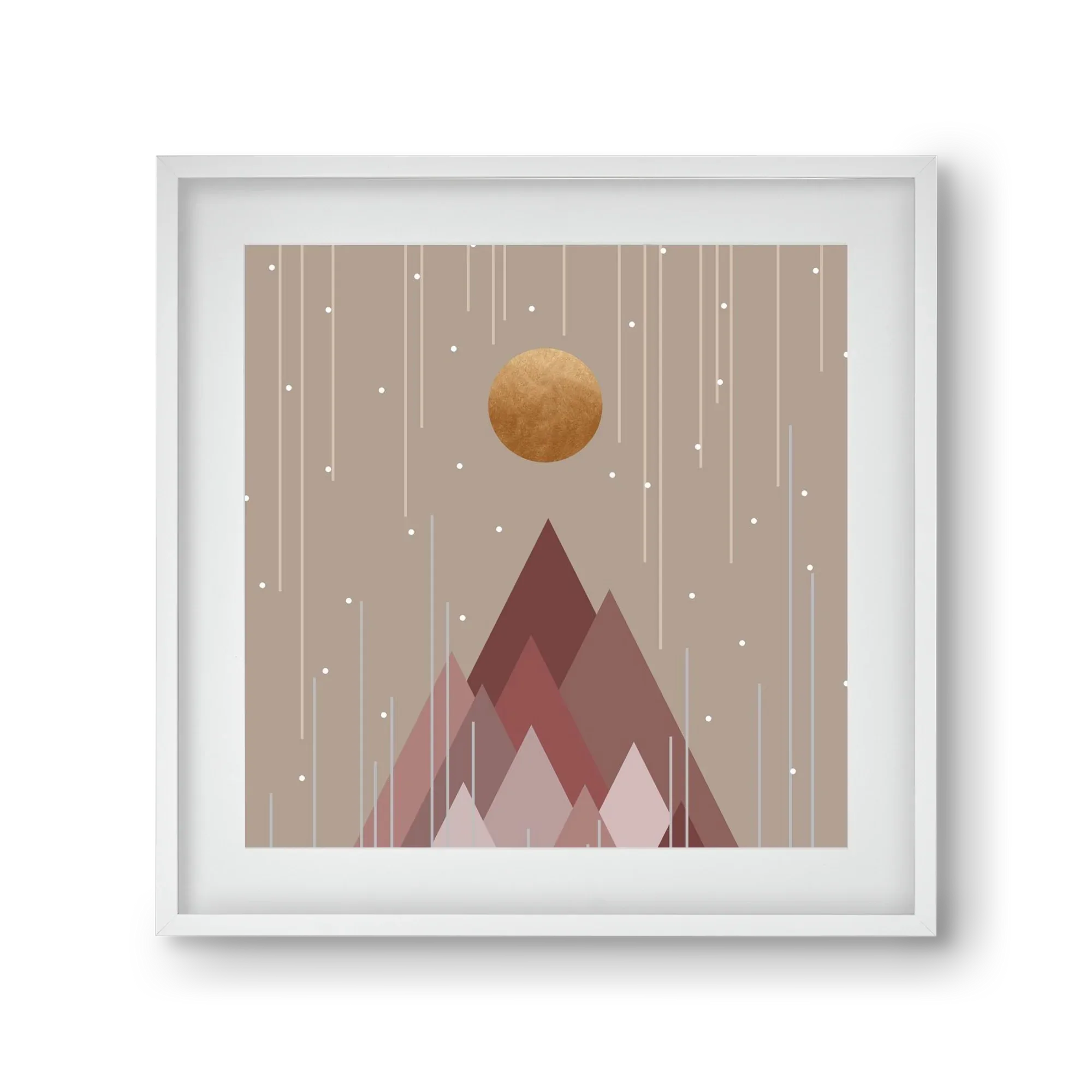 Sun & Mountains Coral Pink - artbridge