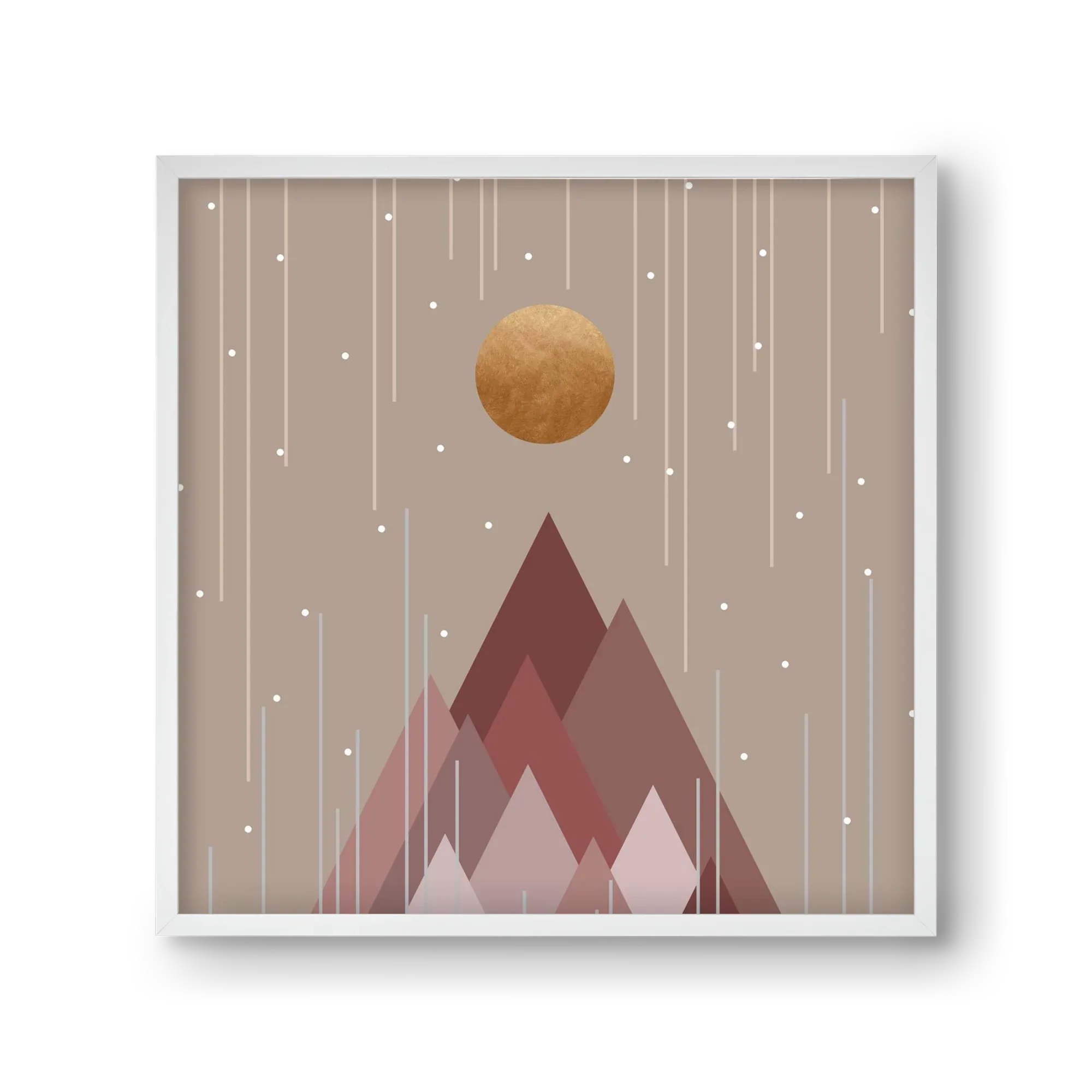 Sun & Mountains Coral Pink - artbridge