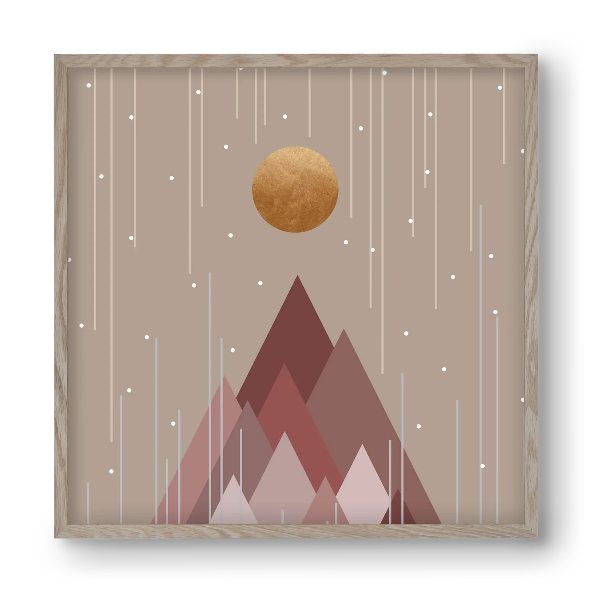 Sun & Mountains Coral Pink - artbridge