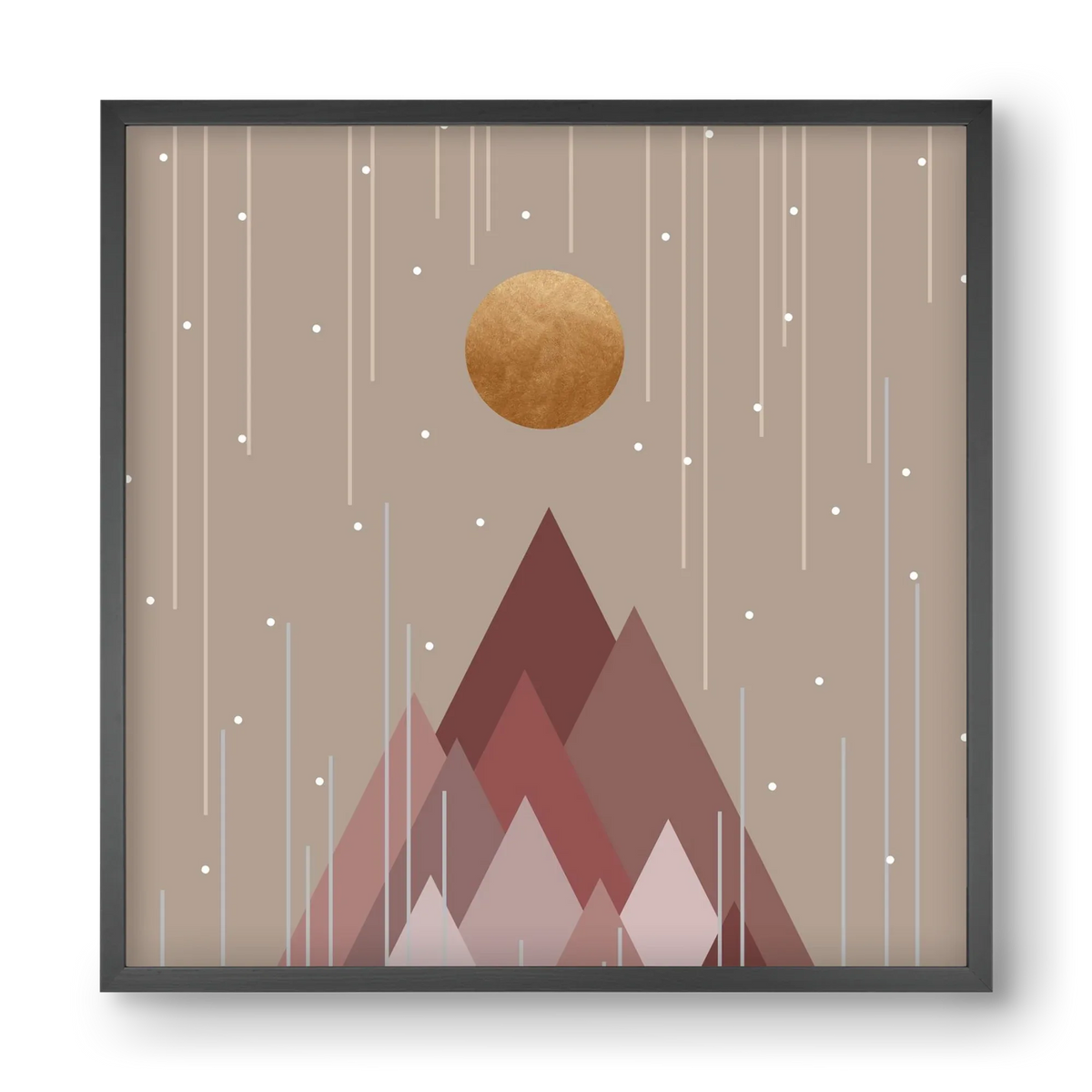 Sun & Mountains Coral Pink - artbridge